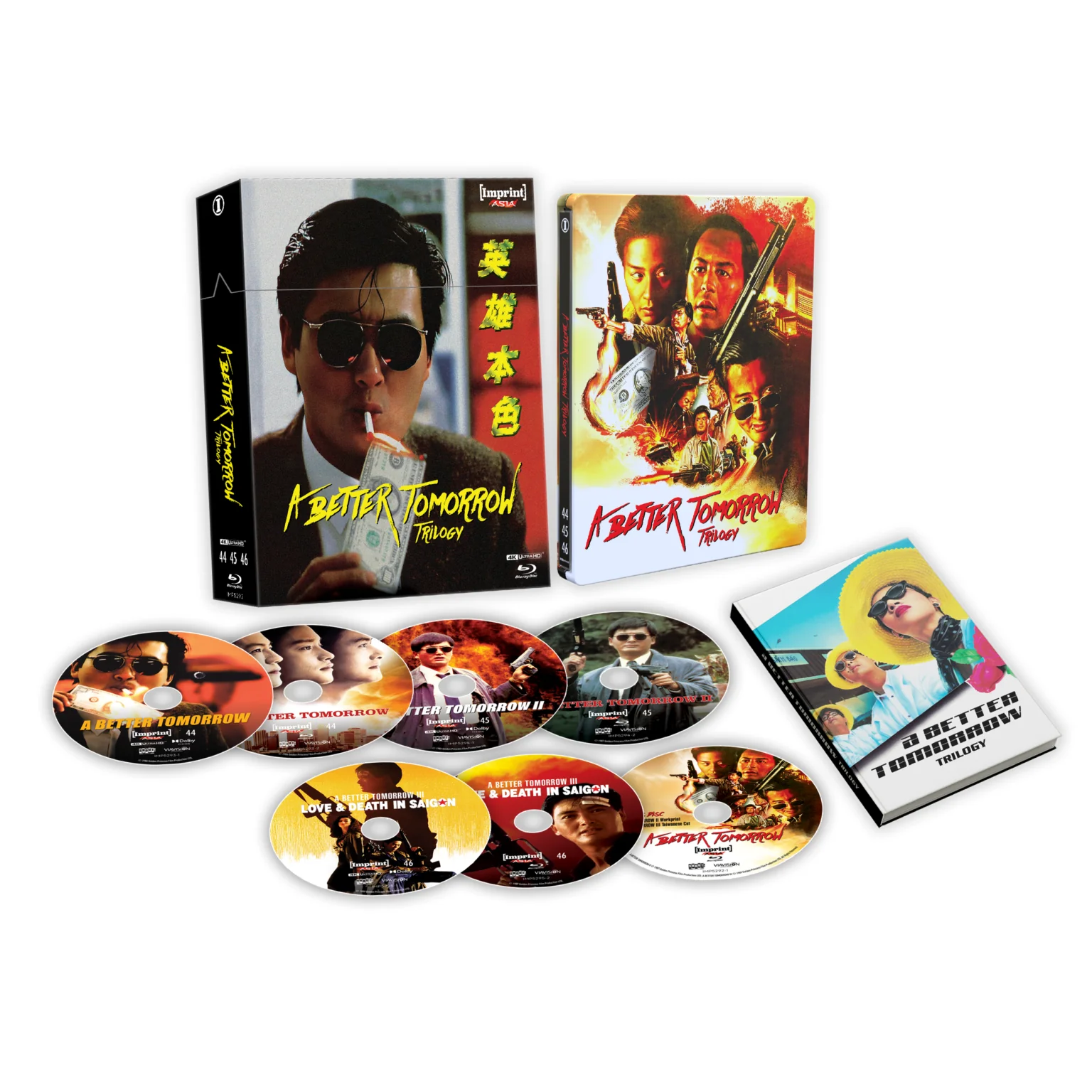 A Better Tomorrow Trilogy (Steelbook) 4K UHD + Blu-Ray w/ Hardcover Booklet + Limited Edition Hardbox (Imprint Asia) [REGION FREE]