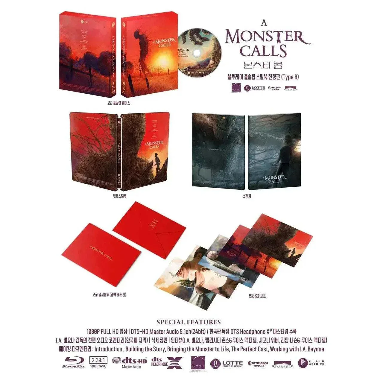 A Monster Calls Blu-ray Steelbook with Full Slip (Type B) Plain Archive - Image 2