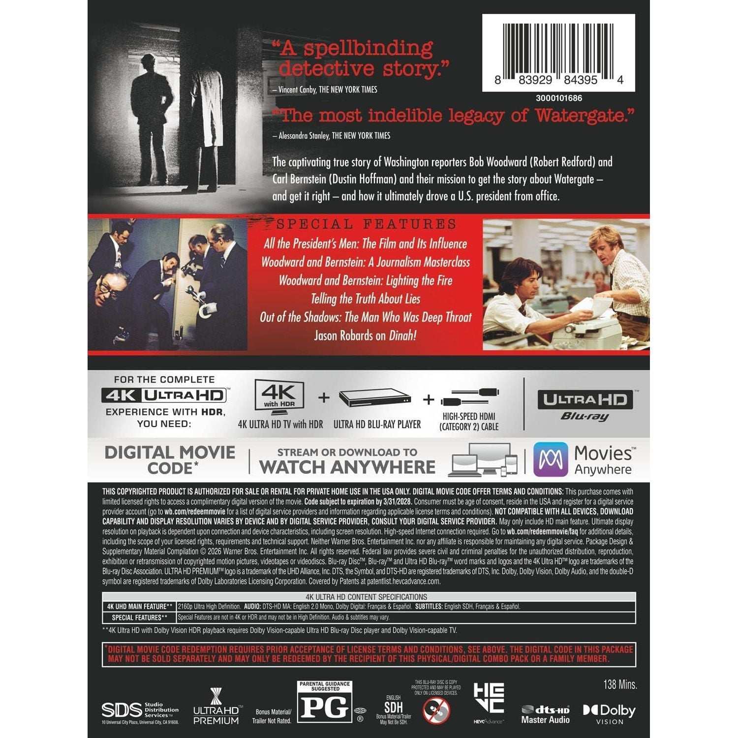 All the President's Men 50th Anniversary 4K UHD Limited Edition Steelbook (Warner Bros. US) - Image 5