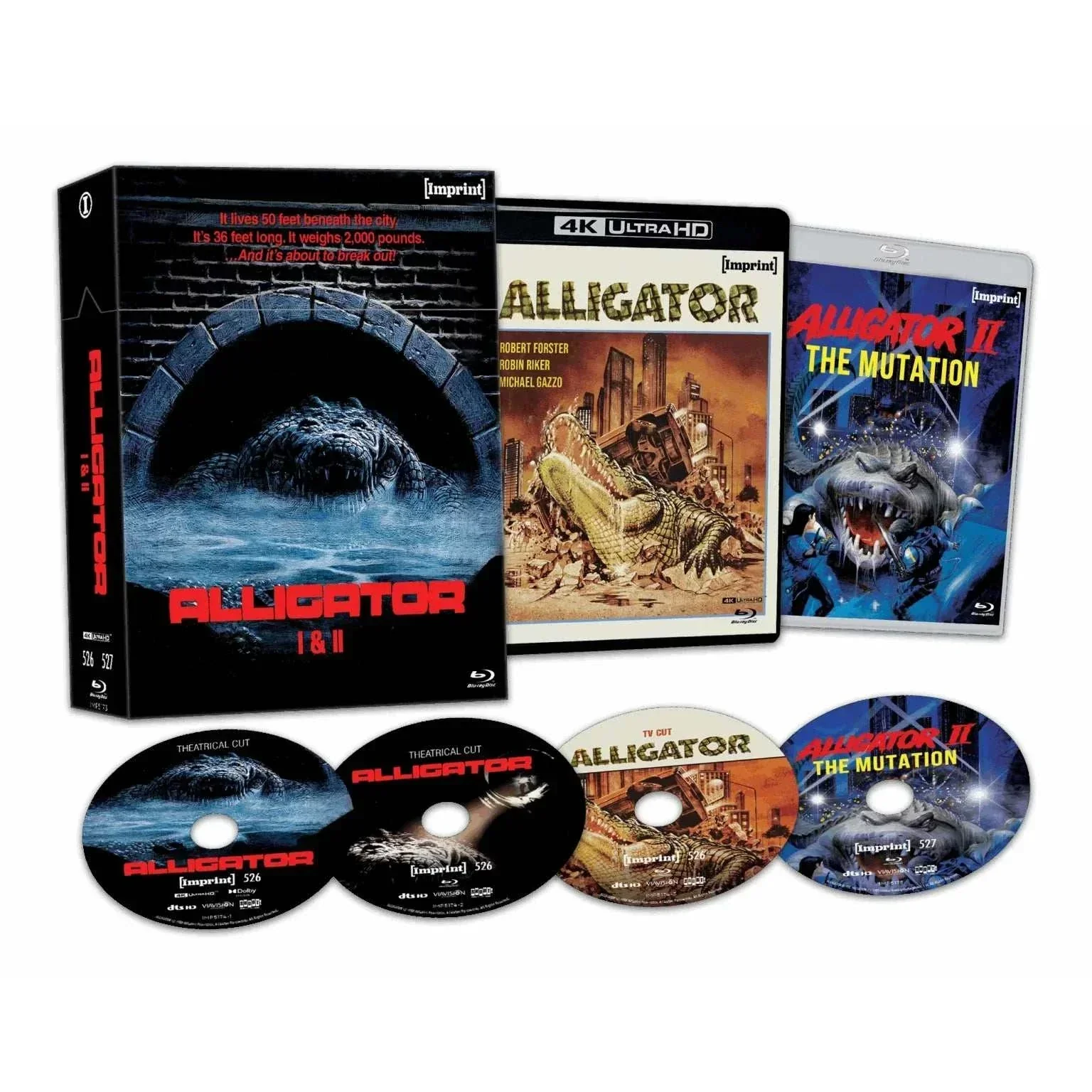 Alligator I & II [4-Disc] 4K UHD + Blu-Ray Limited Edition Hardbox (Imprint Films) [REGION FREE]