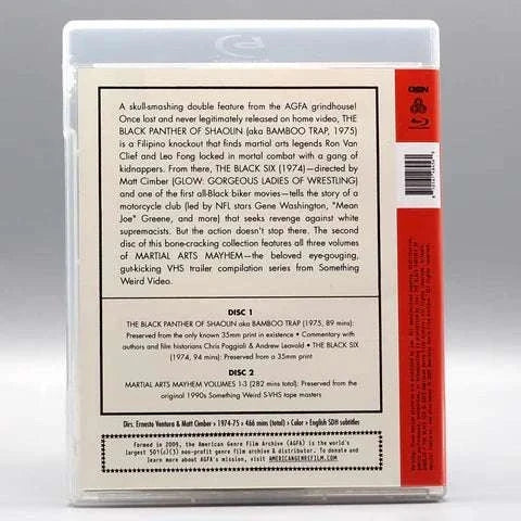 American Genre Film Archive (AGFA) - The Black Panther of Shaolin + The Black Six Blu-Ray w/ Slipcover - Image 5