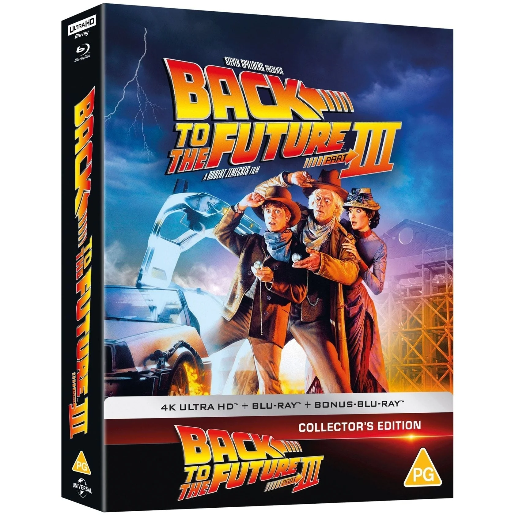 Back to the Future: Part III (UK) Limited Collectors Edition Steelbook 4K Ultra HD + Blu-Ray w/ Rigid Case + Extras [REGION FREE] - Image 2