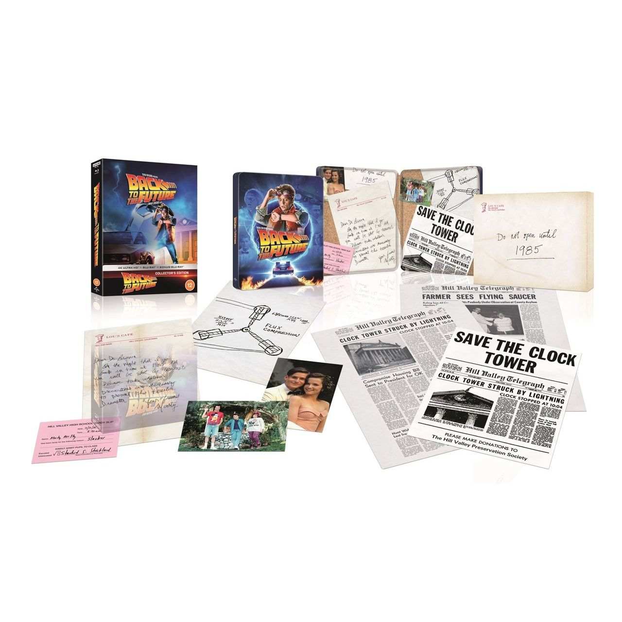 Back To The Future (UK) Limited Collectors Edition Steelbook 4K Ultra HD + Blu-Ray w/ Rigid Case + Extras [REGION FREE]