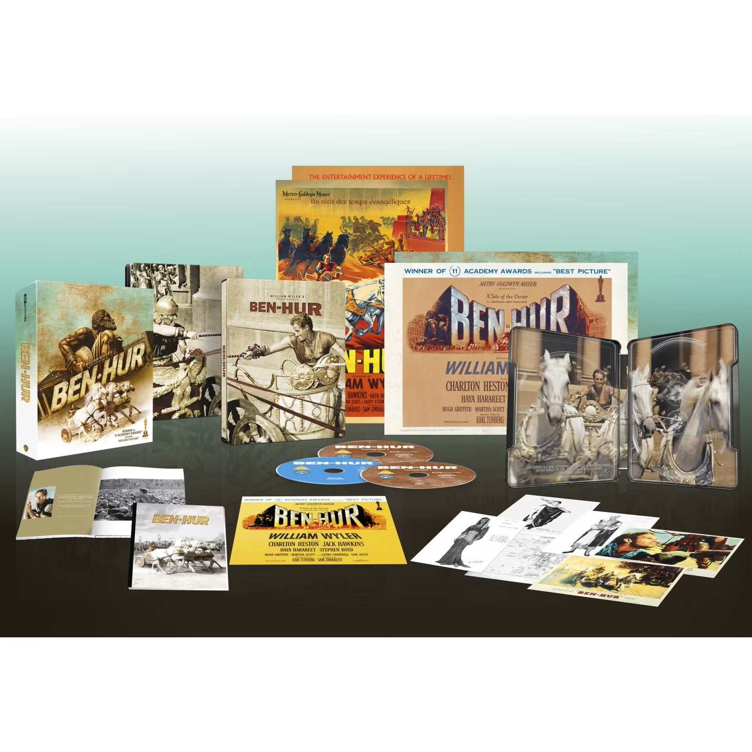 Ben Hur (1959) Limited Collectors Edition Steelbook 4K Ultra HD + Blu-ray w/ Rigid Slipcase + Extras (Warner Bros. UK) [REGION FREE] - Image 2