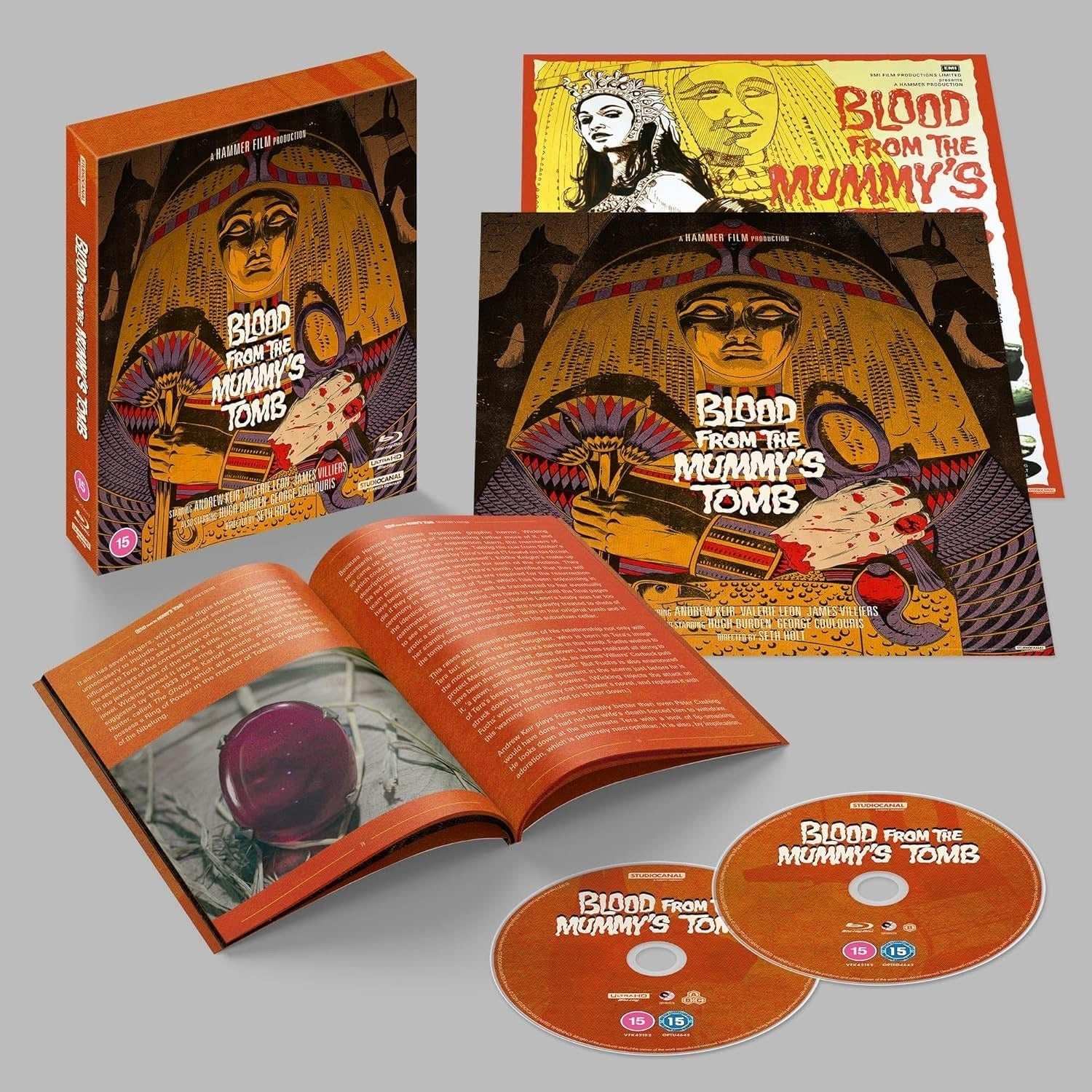 Blood From The Mummys Tomb Limited Collectors Edition 4K UHD + Blu-Ray w/ Slipcase + Extras (Studio Canal) [REGION FREE/REGION B]