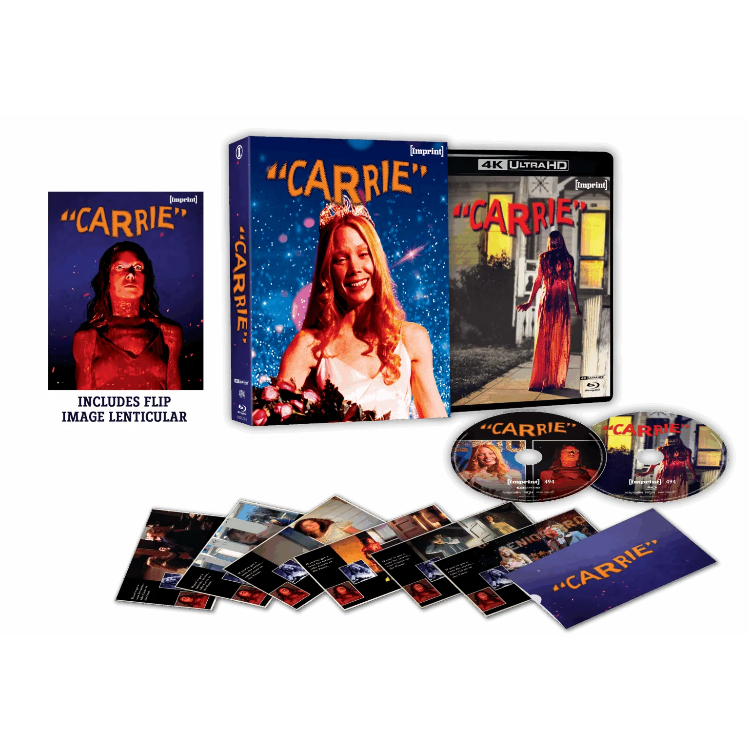 Carrie (1976) 4K UHD + Blu-Ray Limited Edition Lenticular Hardcase (Imprint Films) [REGION FREE]