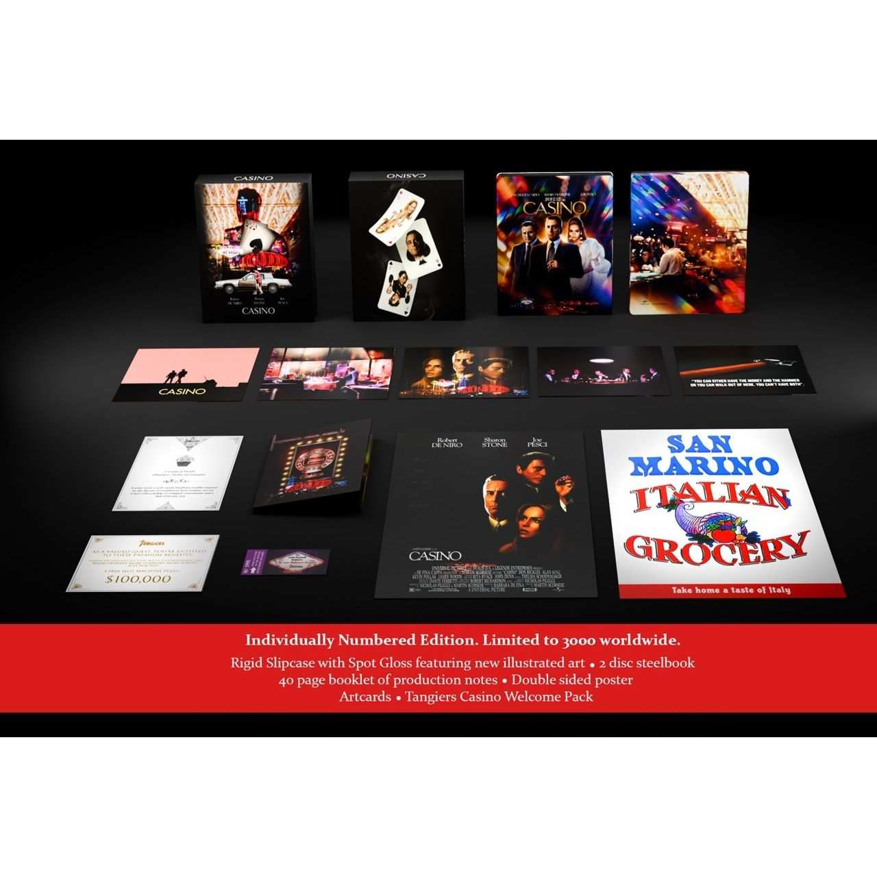 Casino Ultimate Collectors Edition Steelbook 4K UHD + Blu-Ray w/ Rigid Slipcase + Extras (Universal UK) [REGION FREE]