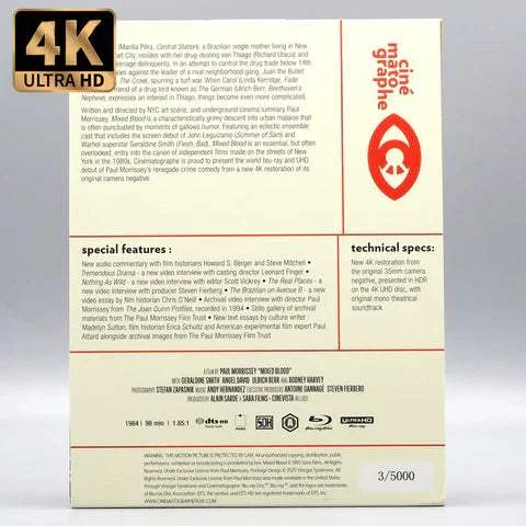 Cinématographe - Mixed Blood 4K UHD + Blu-Ray w/ Slipcover - Image 4