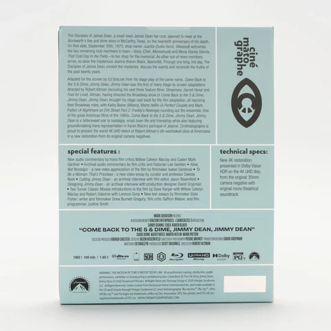 Come Back to the 5 & Dime, Jimmy Dean, Jimmy Dean 4K UHD + Blu-Ray w/ Limited Edition Slipcase (Cinématographe) - Image 4