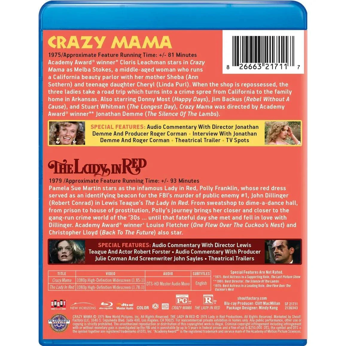 Crazy Mama / The Lady In Red Blu-Ray [Double Feature] (Shout! Factory) - Image 3
