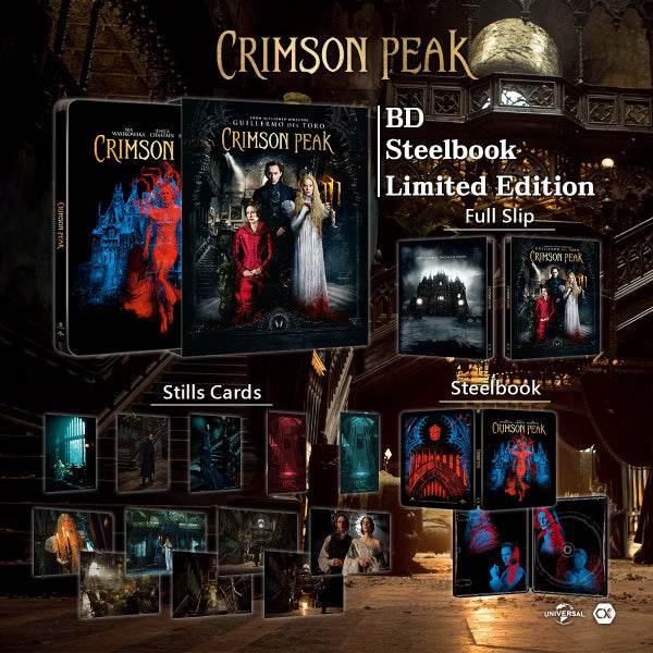 Crimson Peak Blu-Ray Limited Edition Full Slip w/ Steelbook + Art Cards (CX Media TW)