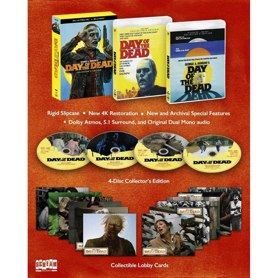 Day of the Dead (40th Anniversary Collector's Edition) 4K UHD + Blu-Ray w/ Slipcase [Scream! Factory]