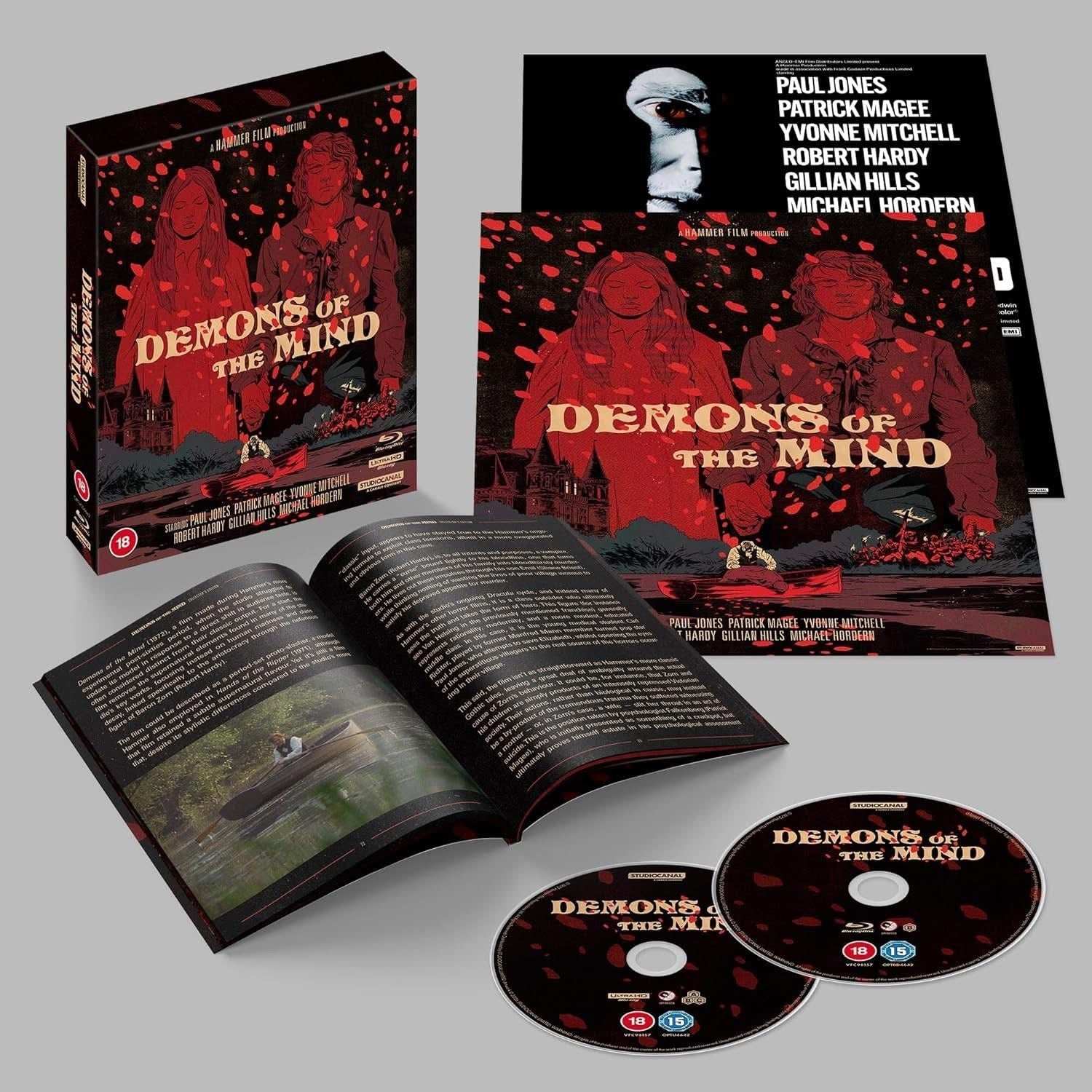 Demons Of The Mind Limited Collectors Edition 4K UHD + Blu-Ray w/ Slipcase + Extras (Studio Canal) [REGION FREE/REGION B]