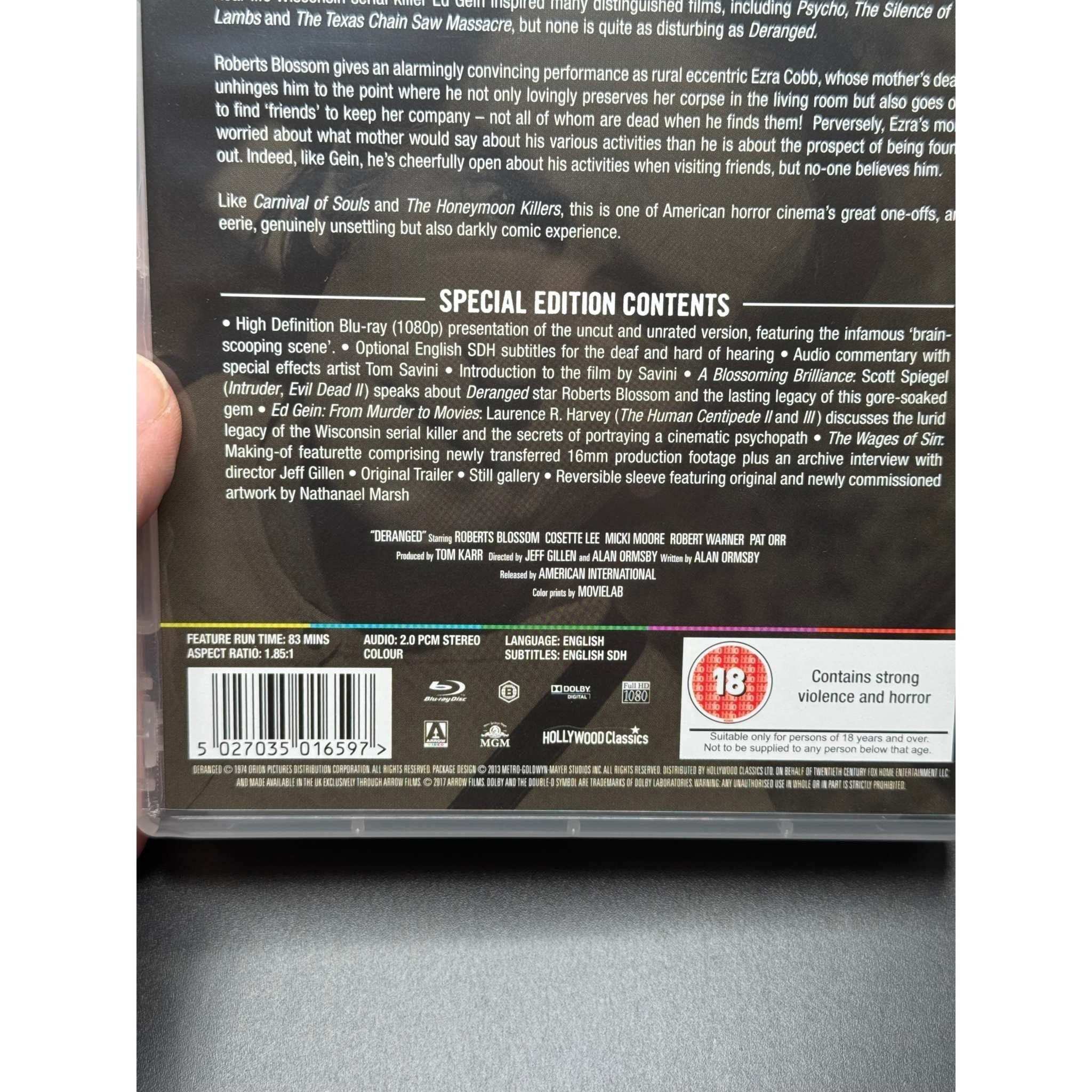 Deranged Blu-ray (USED) Arrow Films (REGION B) - Image 3