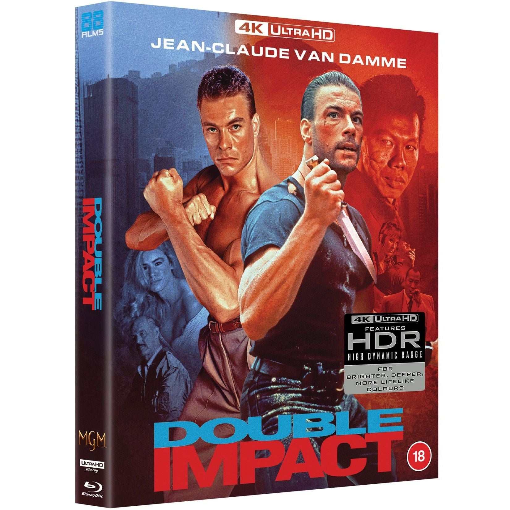Double Impact 4K Ultra HD + Blu-Ray w/ Rigid Slipcase + Booklet (88 Films UK) [REGION FREE/REGION B]
