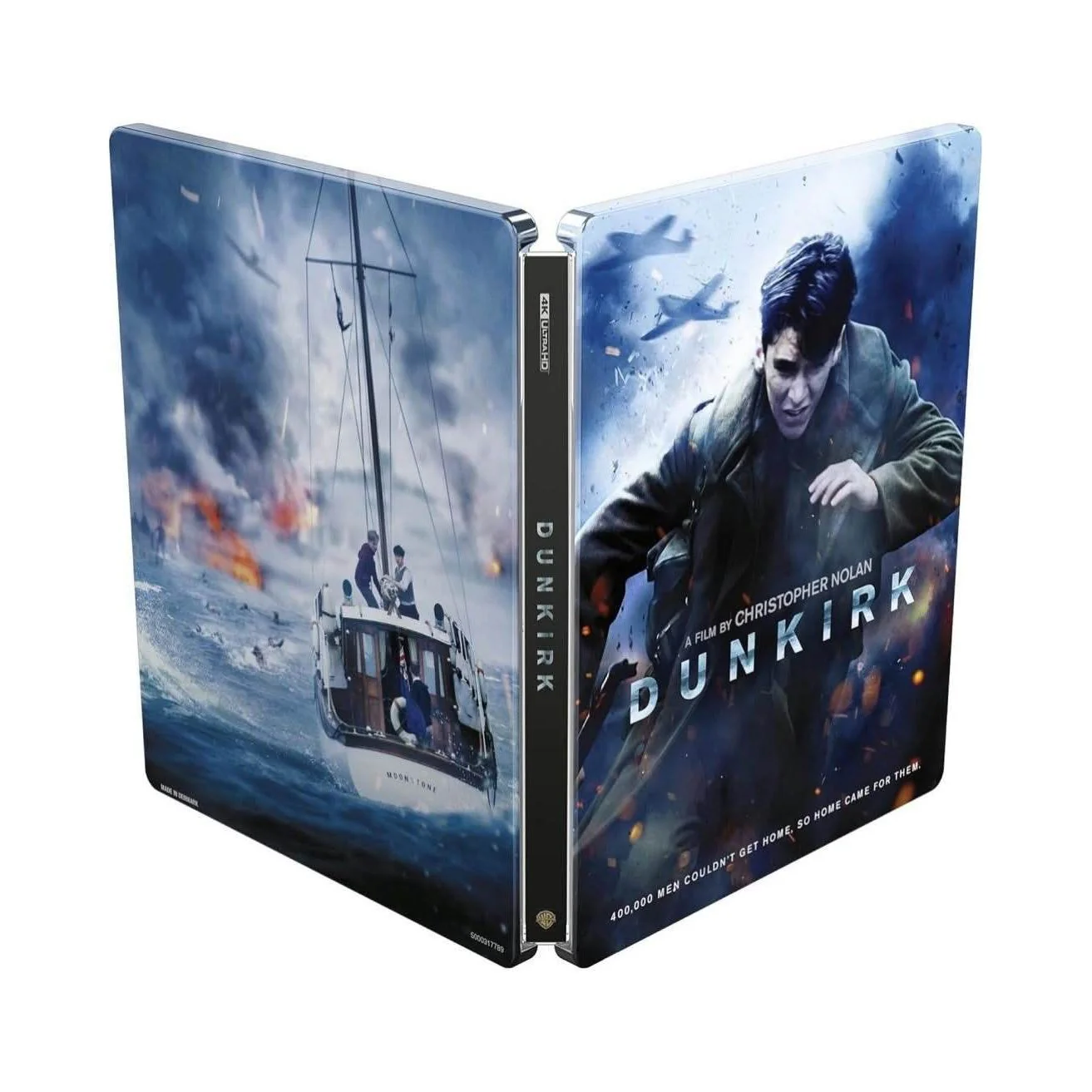 Dunkirk Limited Edition Steelbook (Warner Bros. UK) 4K UHD + Blu-Ray w/ Debossed Title [REGION FREE]