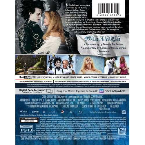 Edward Scissorhands 4K UHD + Blu-Ray (35th anniversary) Steelbook - Image 3