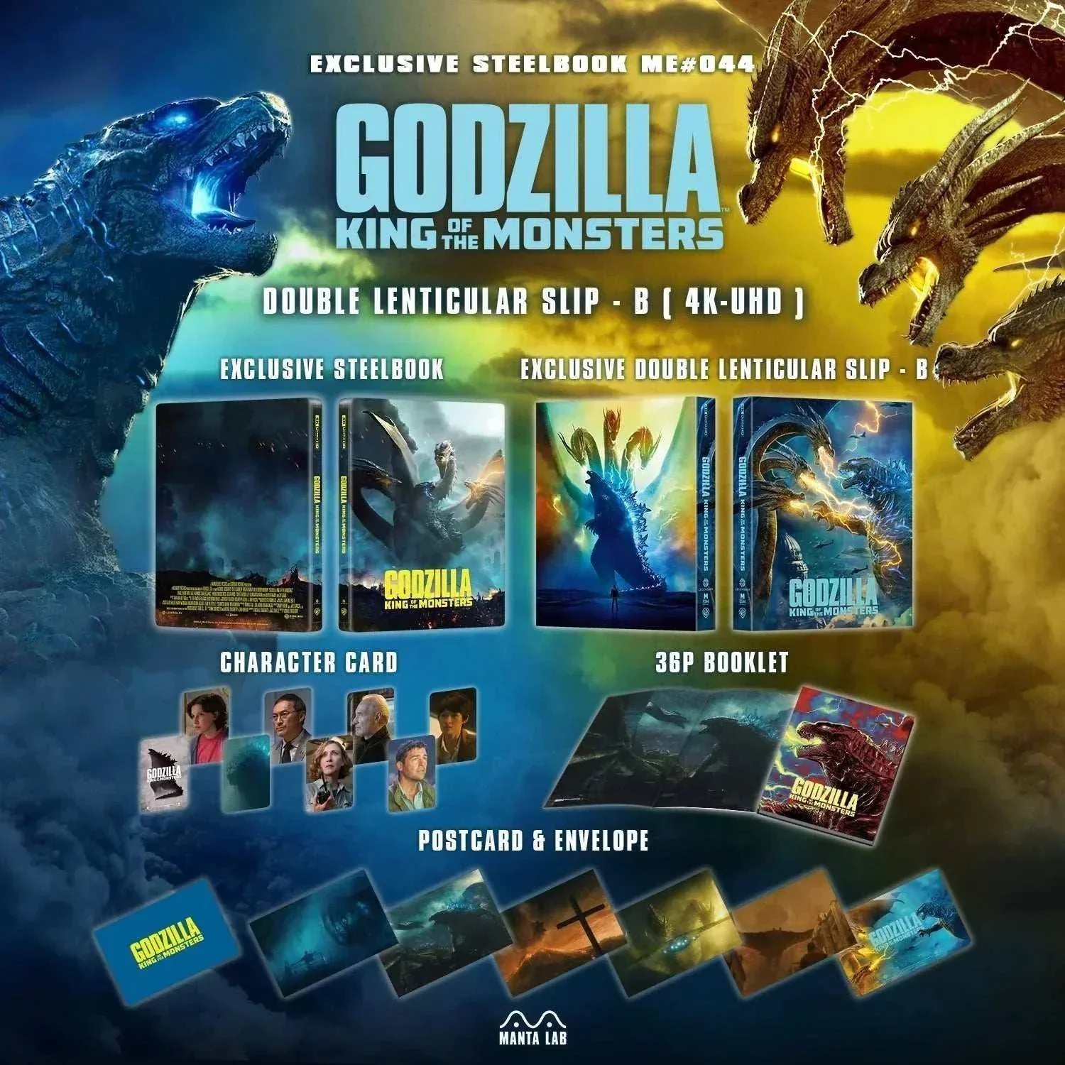 Godzilla: King of the Monsters Steelbook 4K UHD + Blu-Ray (One-Click) [Manta Lab ME #44] - Image 12