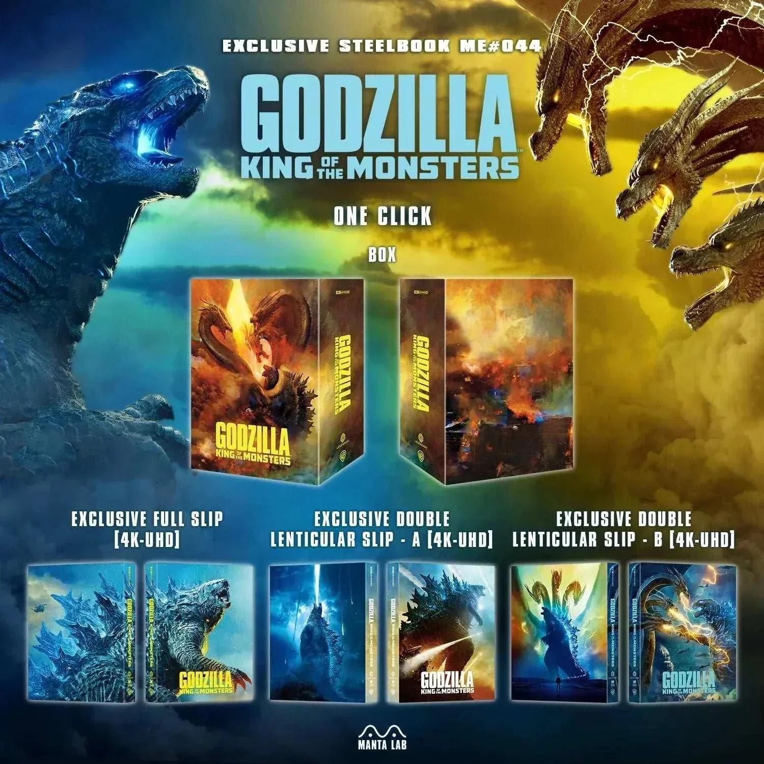 Godzilla: King of the Monsters Steelbook 4K UHD + Blu-Ray (One-Click) [Manta Lab ME #44] - Image 3
