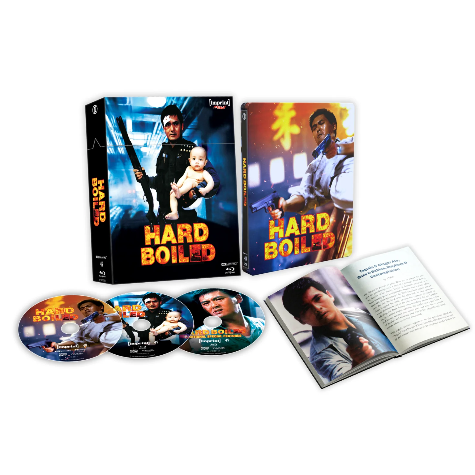 Hard Boiled (1992) – 4K UHD + Blu-Ray SteelBook + Hardcover Booklet w/ Limited Edition Hardbox (Imprint Asia) [REGION FREE]