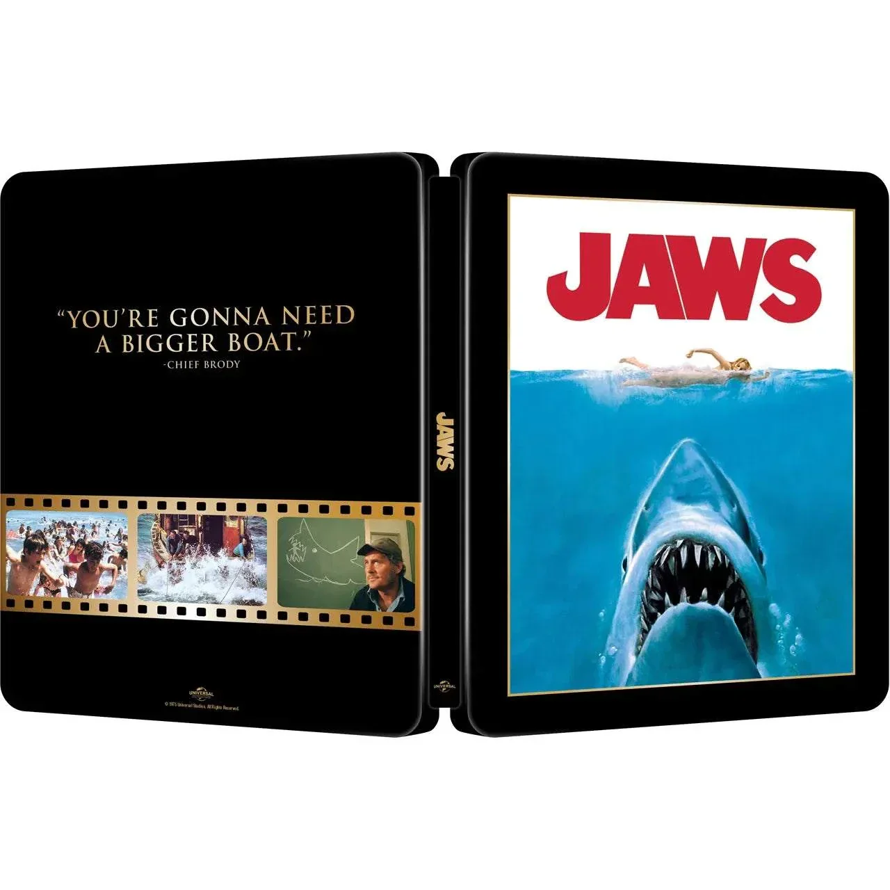 Jaws (Universal UK) Theatrical Poster Limited Edition Steelbook 4K UHD + Blu-Ray [REGION FREE] - Image 2