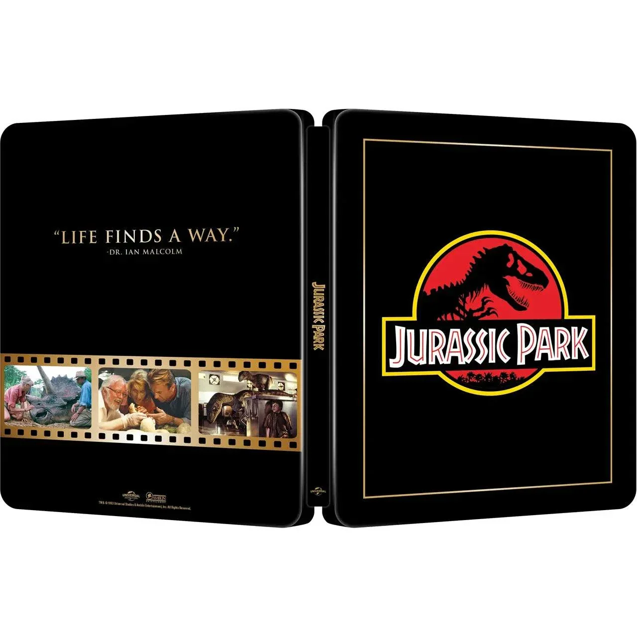 Jurassic Park (Universal UK) Theatrical Poster Limited Edition Steelbook 4K UHD + Blu-Ray [REGION FREE] - Image 2