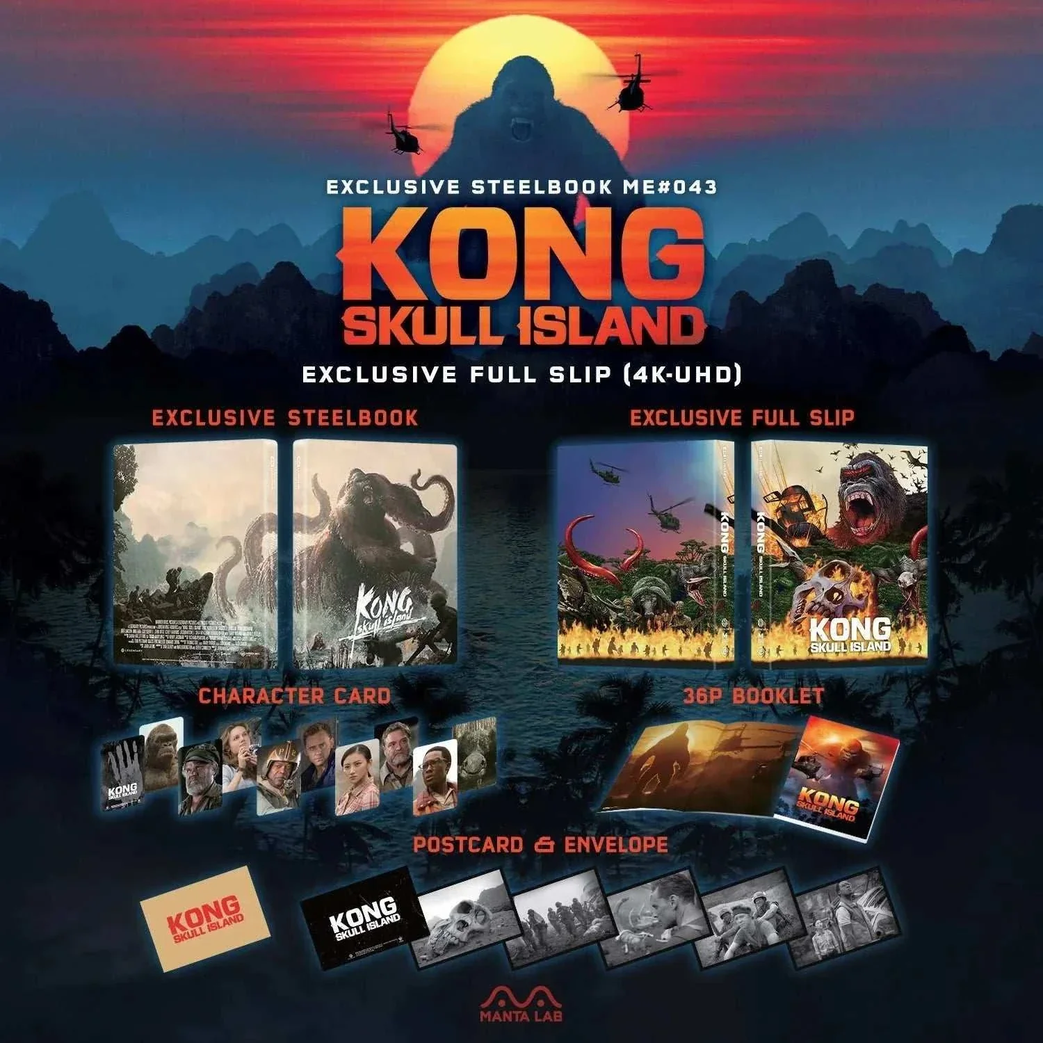 Kong: Skull Island 4K UHD + Blu-Ray Steelbook - One Click (ME #43) - Image 6