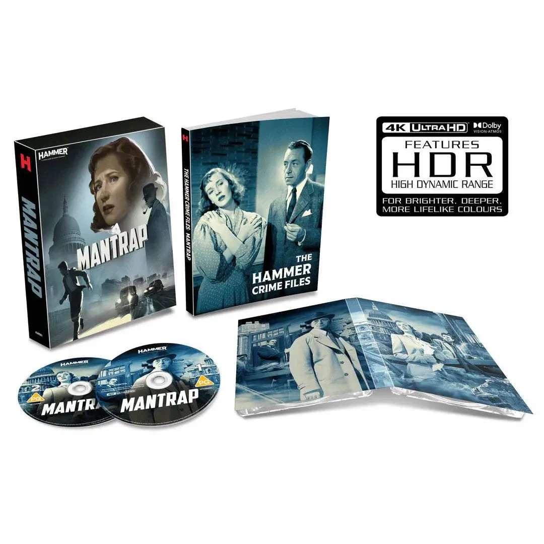 Mantrap Limited Collectors Edition 4K UHD + Blu-Ray w/ Slipcase + Booklet (Hammer Films) [REGION FREE]