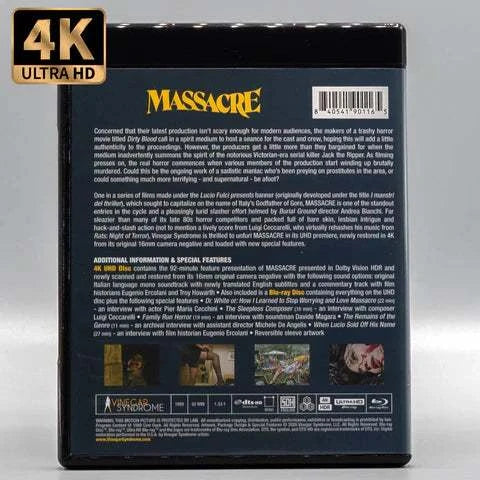 Massacre 4K UHD + Blu-Ray w/ Limited Edition [ALTERNATE SLIPCOVER] (Vinegar Syndrome) - Image 5