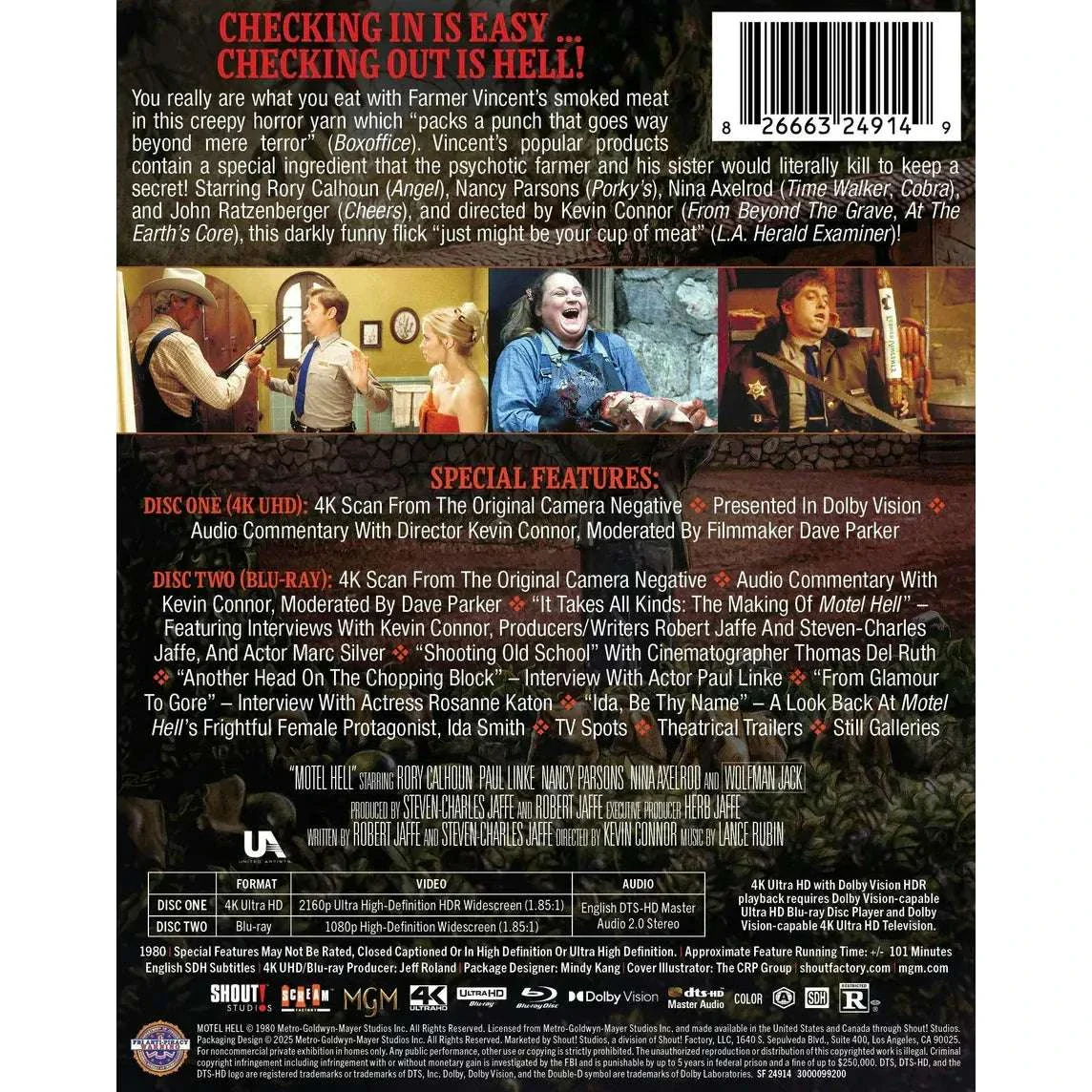 Motel Hell 4K UHD + Blu-Ray (Limited Edition Steelbook) [Scream Factory] - Image 3