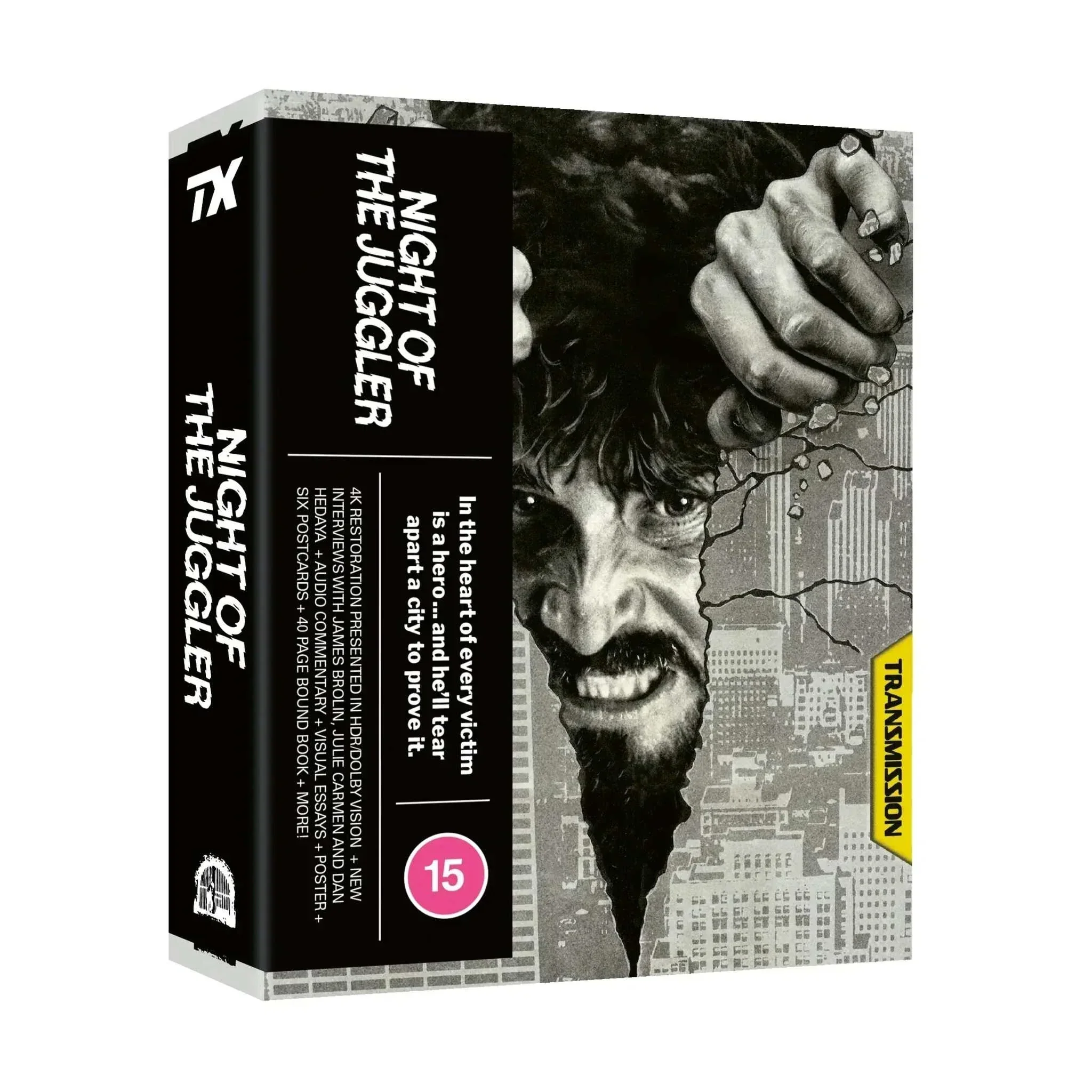 Night Of The Juggler Limited Edition 4K UHD + Blu-Ray w/ Rigid Box + Extras (Transmission) [REGION FREE/REGION B]