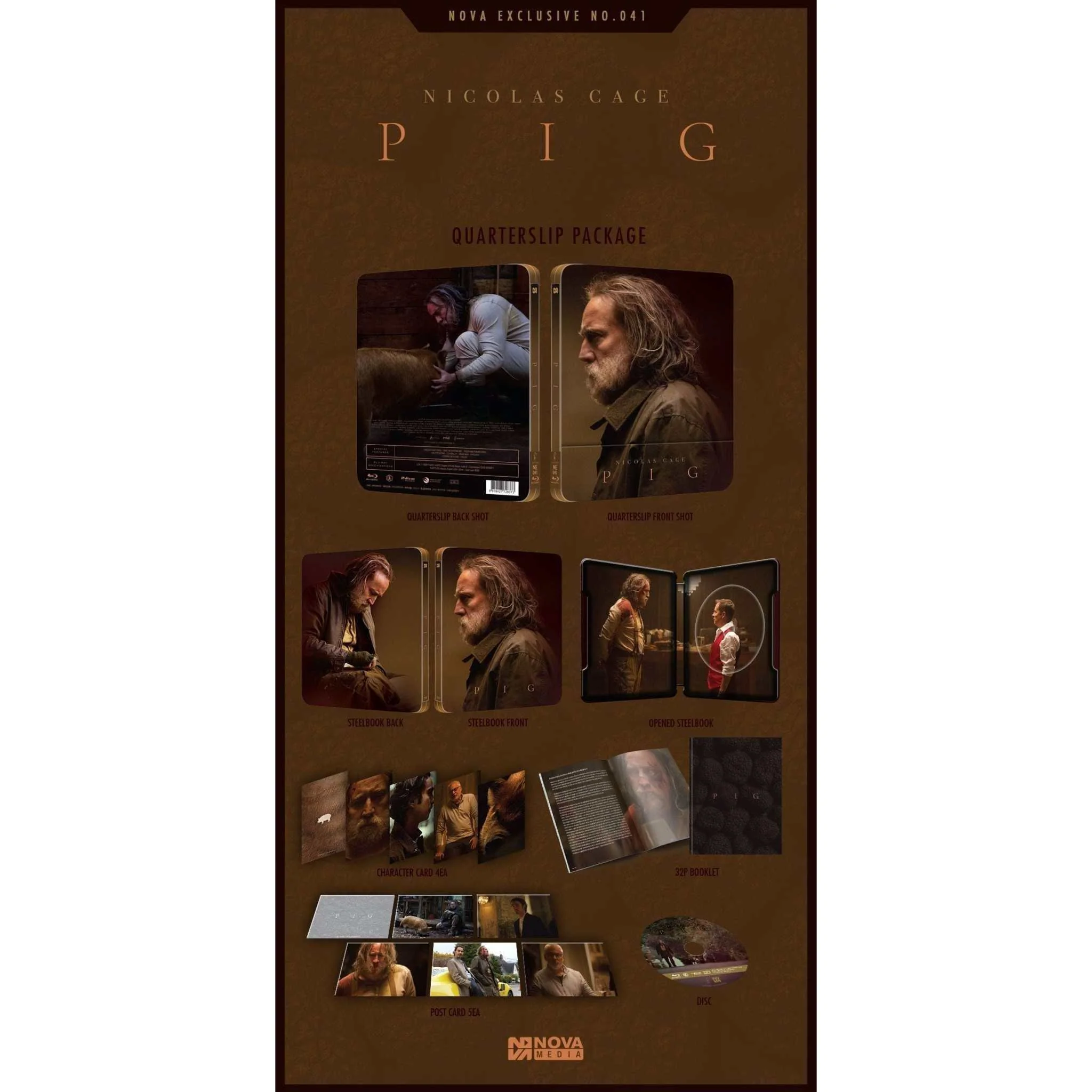 Pig Limited Edition Steelbook Blu-Ray 1/4 Slip + Extras (Nova Media) - Image 2