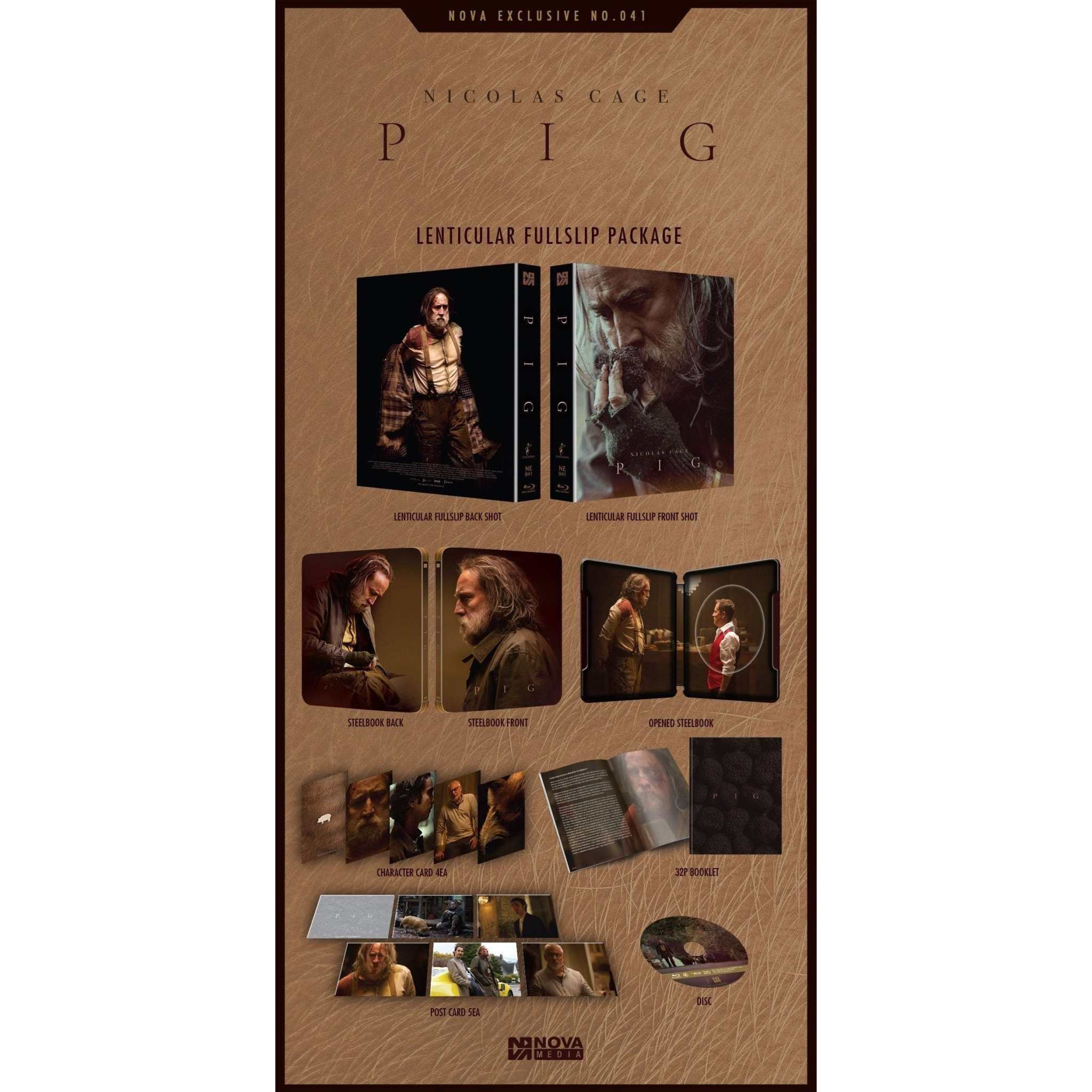 Pig Limited Edition Steelbook Blu-Ray LENTICULAR Full Slip + Extras (Nova Media) - Image 2