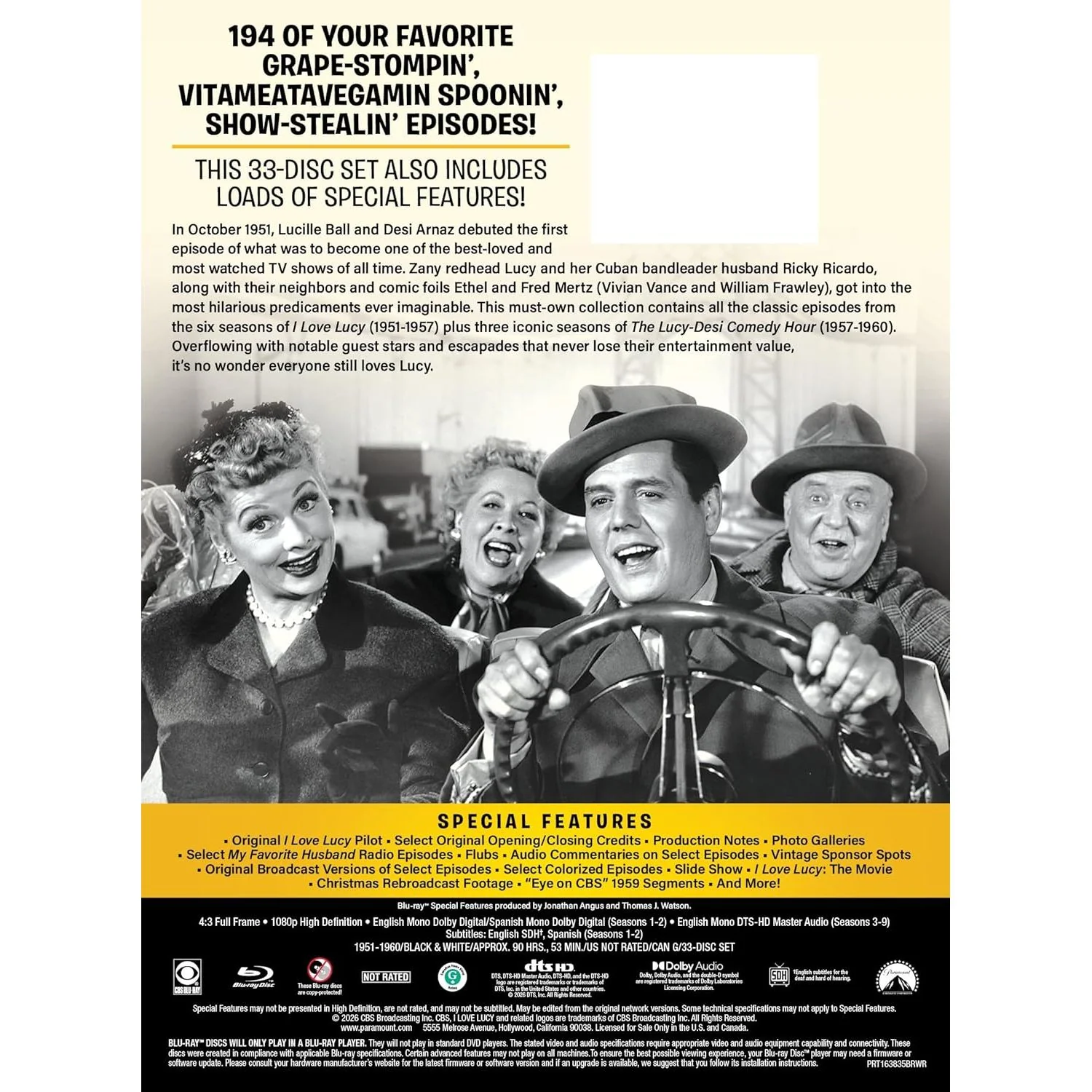 PRE-ORDER: I Love Lucy: The Complete Series 75th Anniversary Blu-ray (Paramount US) - Image 3