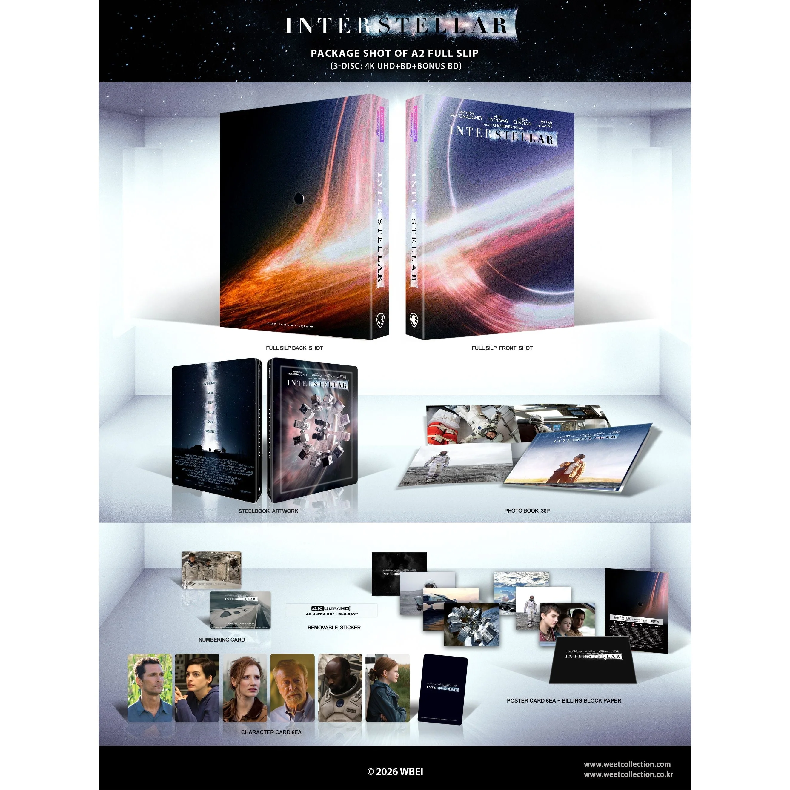 PRE-ORDER: Interstellar [A2 FULL SLIP] Steelbook 4K UHD + Blu-Ray (WeET Collection Exclusive No. 31)