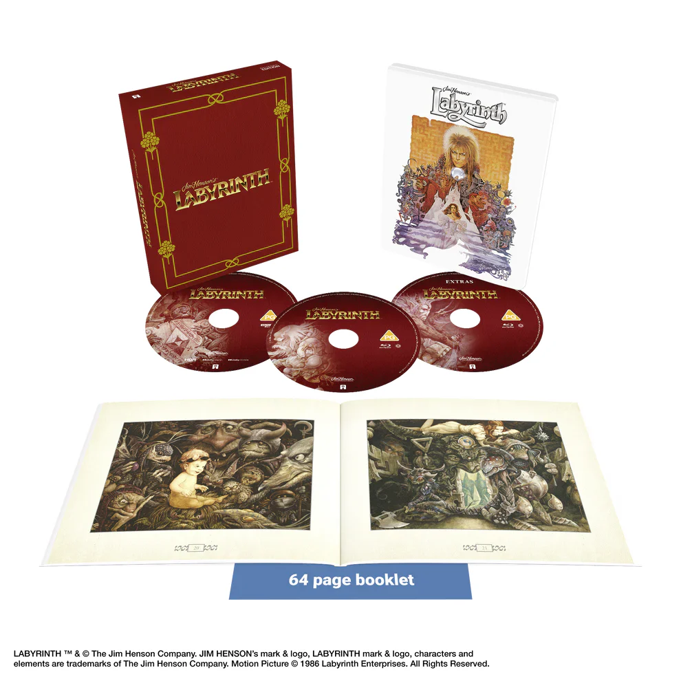 PRE-ORDER: Labyrinth Limited Collectors Edition 4K UHD + Blu-Ray Steelbook + Slipcase (All The Anime UK) [REGION FREE/REGION B]