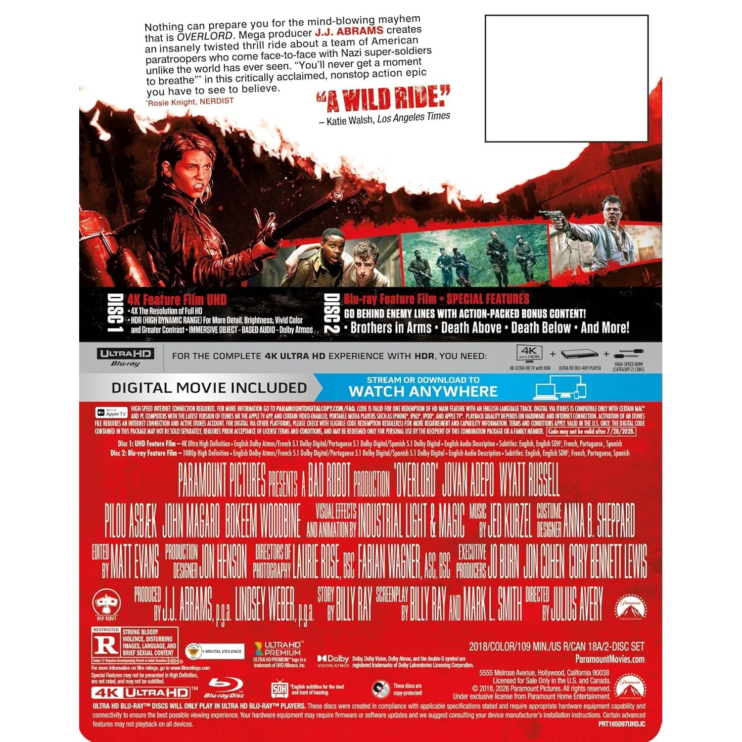 PRE-ORDER: Overlord 4K UHD + Blu-Ray (Limited Edition Steelbook) [Paramount US] - Image 4