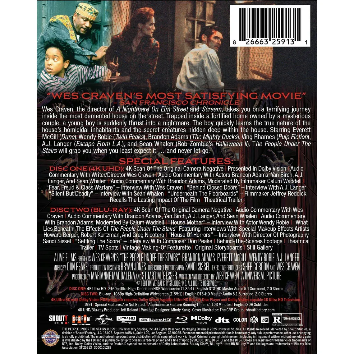 PRE-ORDER: The People Under the Stairs 4K UHD + Blu-Ray (Limited Edition Steelbook) [Scream! Factory] - Image 3