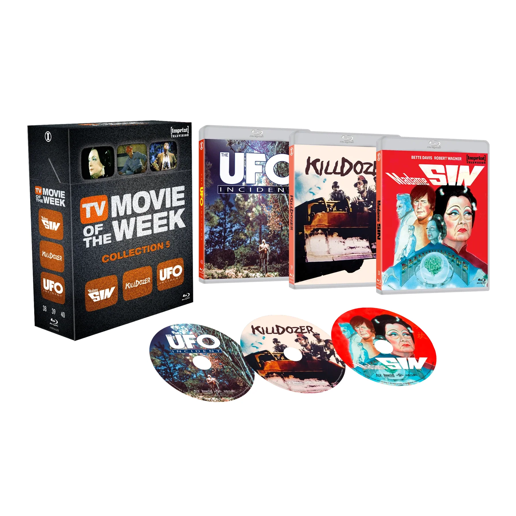 PRE-ORDER: TV Movie of the Week: Collection Five (1972 / 1974 / 1975) Limited Edition 3-Disc Blu-Ray Hardbox (Imprint Films) [REGION FREE]