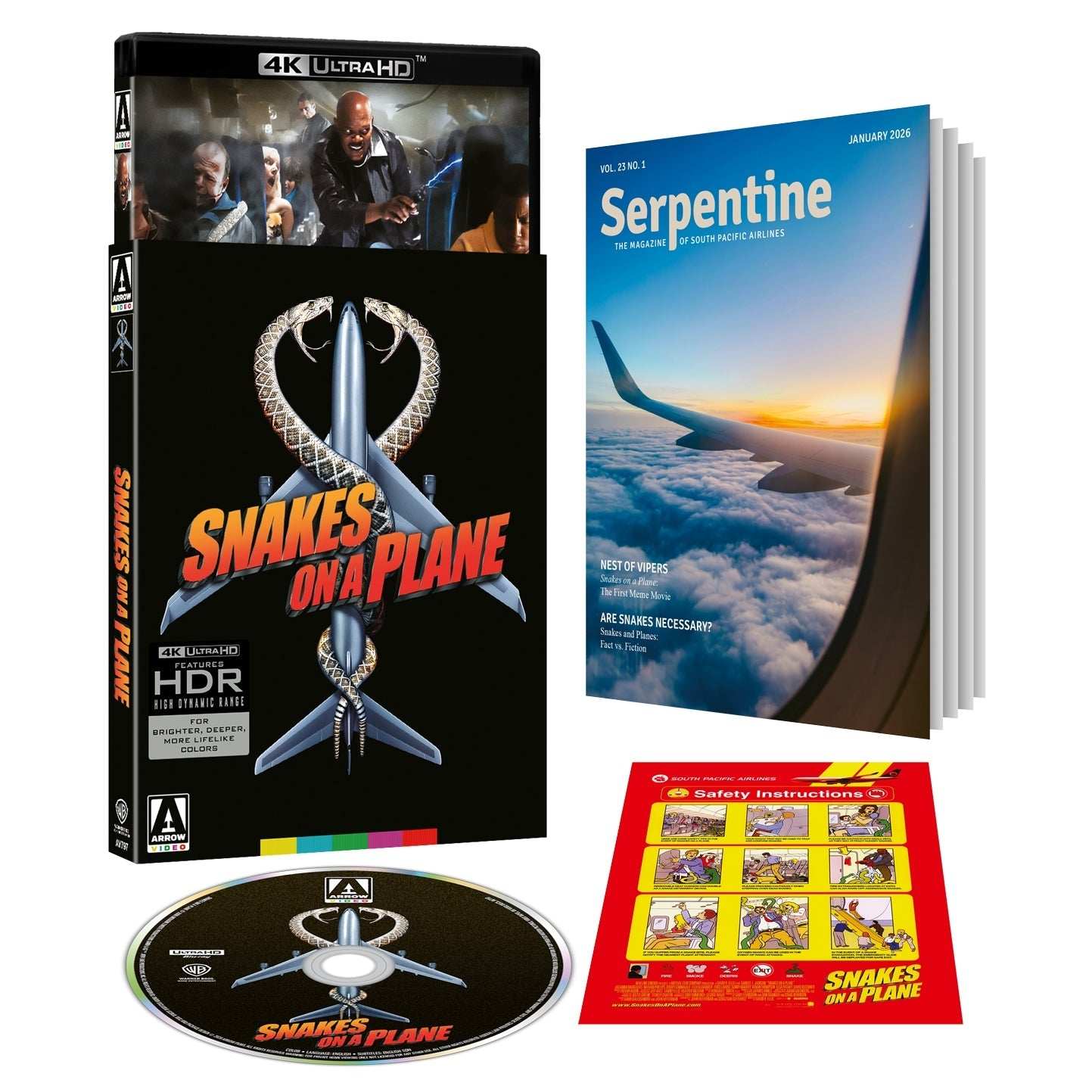 Snakes On A Plane 4K UHD w/ Slipcover + Extras (Arrow Video US)