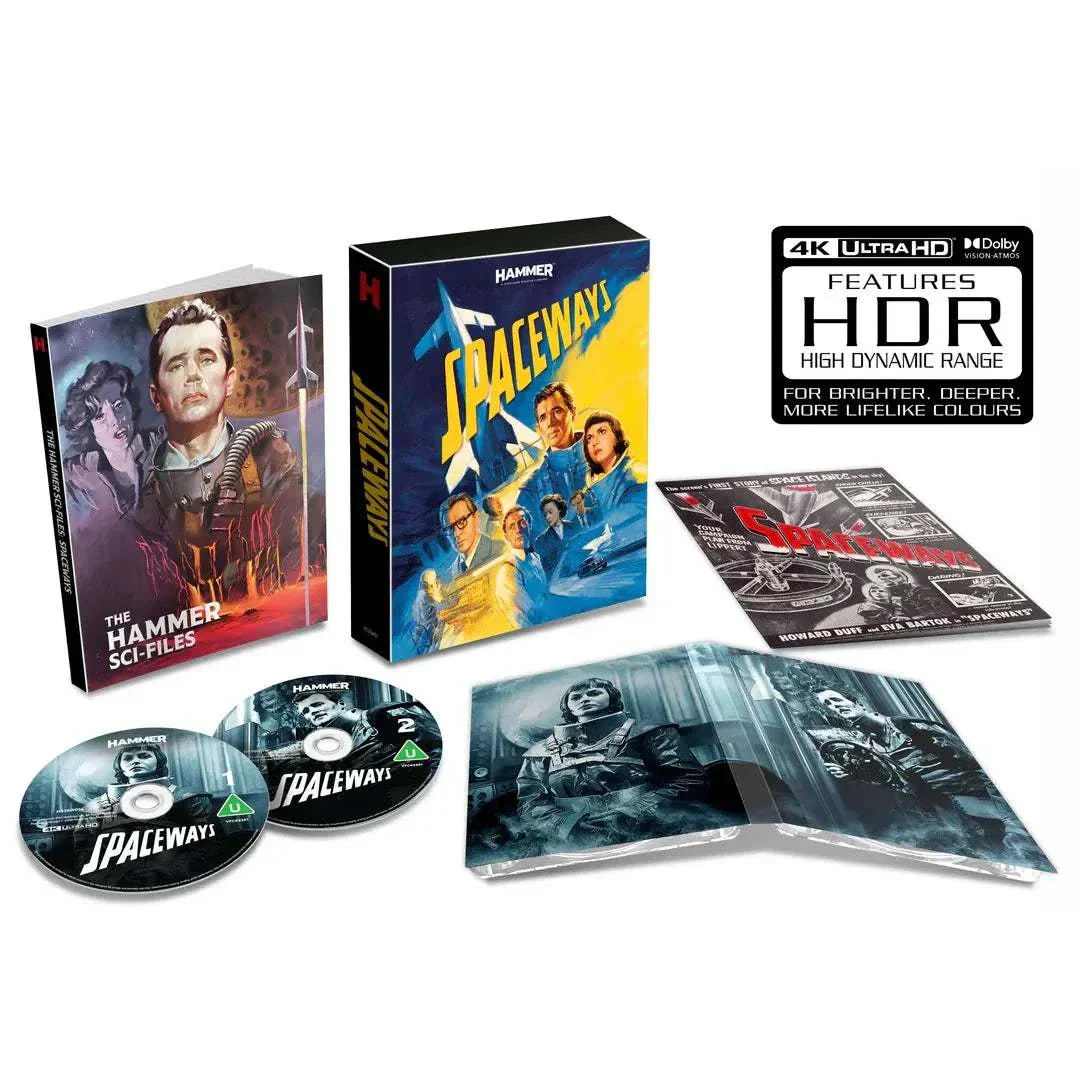 Spaceways Limited Collectors Edition 4K Ultra HD + Blu-Ray w/ Rigid Slipcase + Booklet (Hammer Films) [REGION FREE]