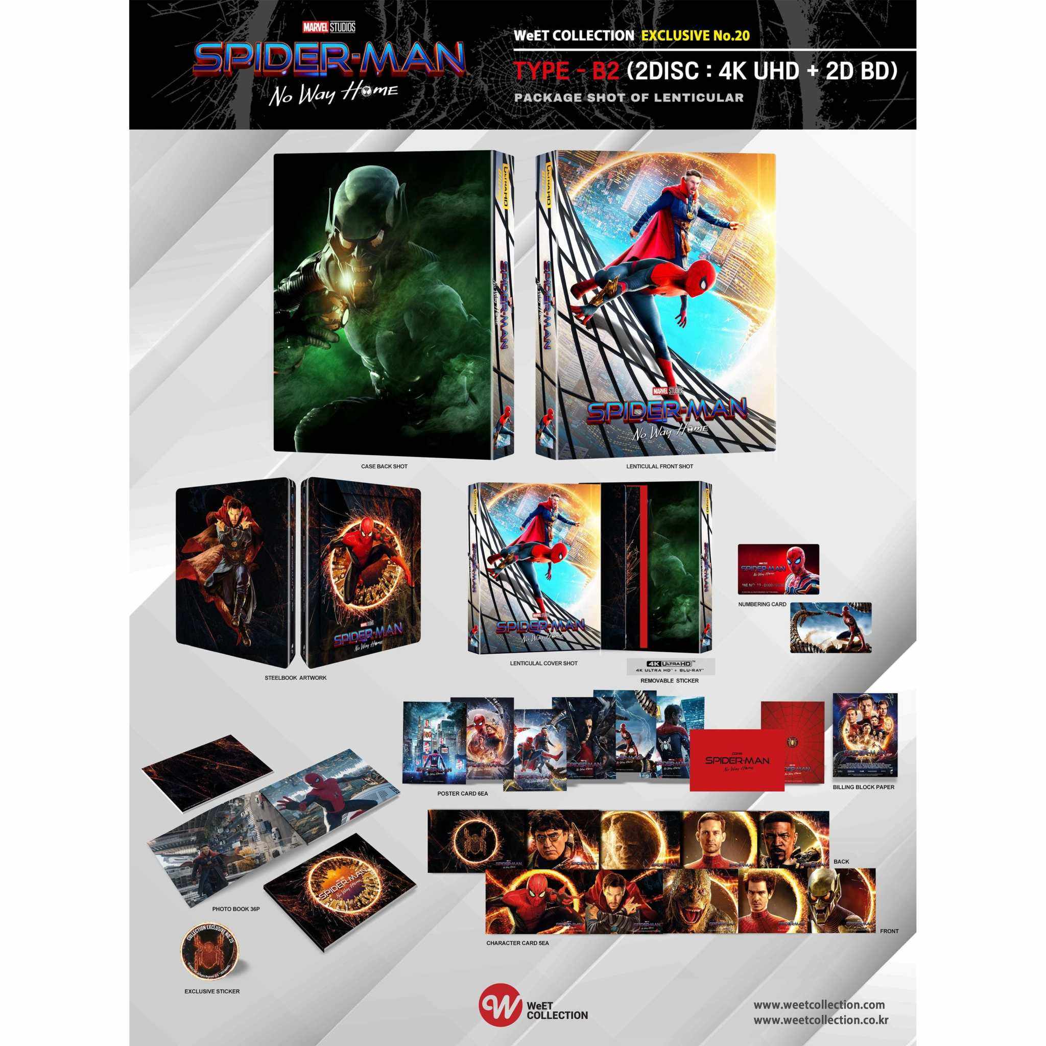 Spider-Man: No Way Home [B2 Lenticular Full Slip] 4K UHD + Blu-Ray Steelbook Limited Edition (WeET Collection Exclusive #20) - Image 2