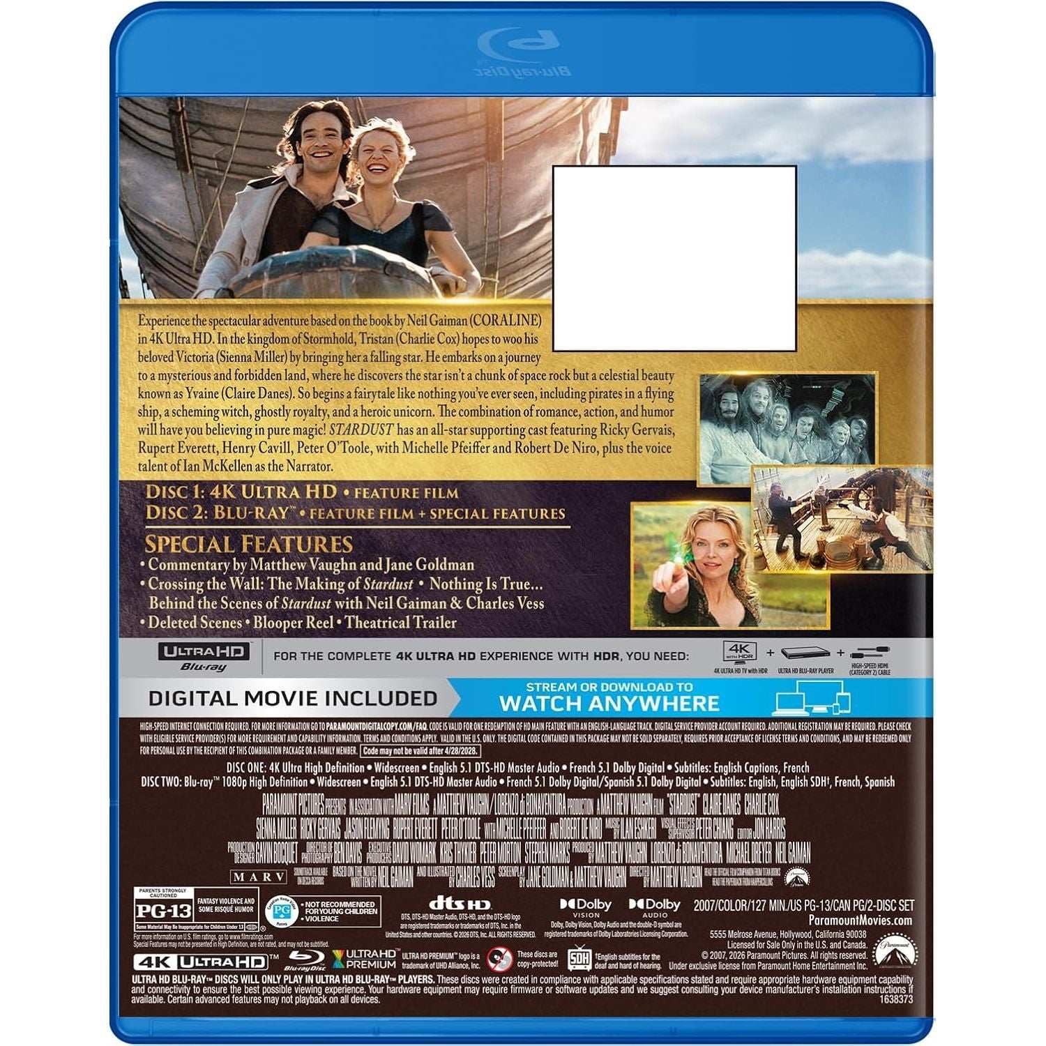 Stardust 4K UHD + Blu-Ray + Digital w/ Slipcover (Paramount US) - Image 4