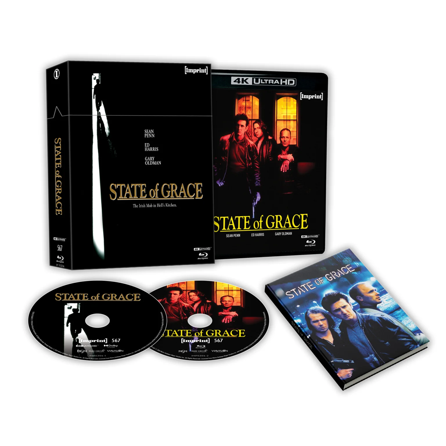 State Of Grace (1990) 4K UHD + Blu-Ray Limited Edition Hardbox + Hardback Booklet (Imprint Films) [REGION FREE]