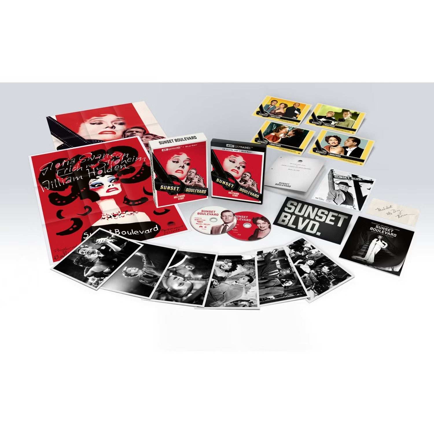 Sunset Boulevard Limited Collectors Edition 4K Ultra HD + Blu-Ray w/ Rigid Slipcase + Extras (REGION FREE)