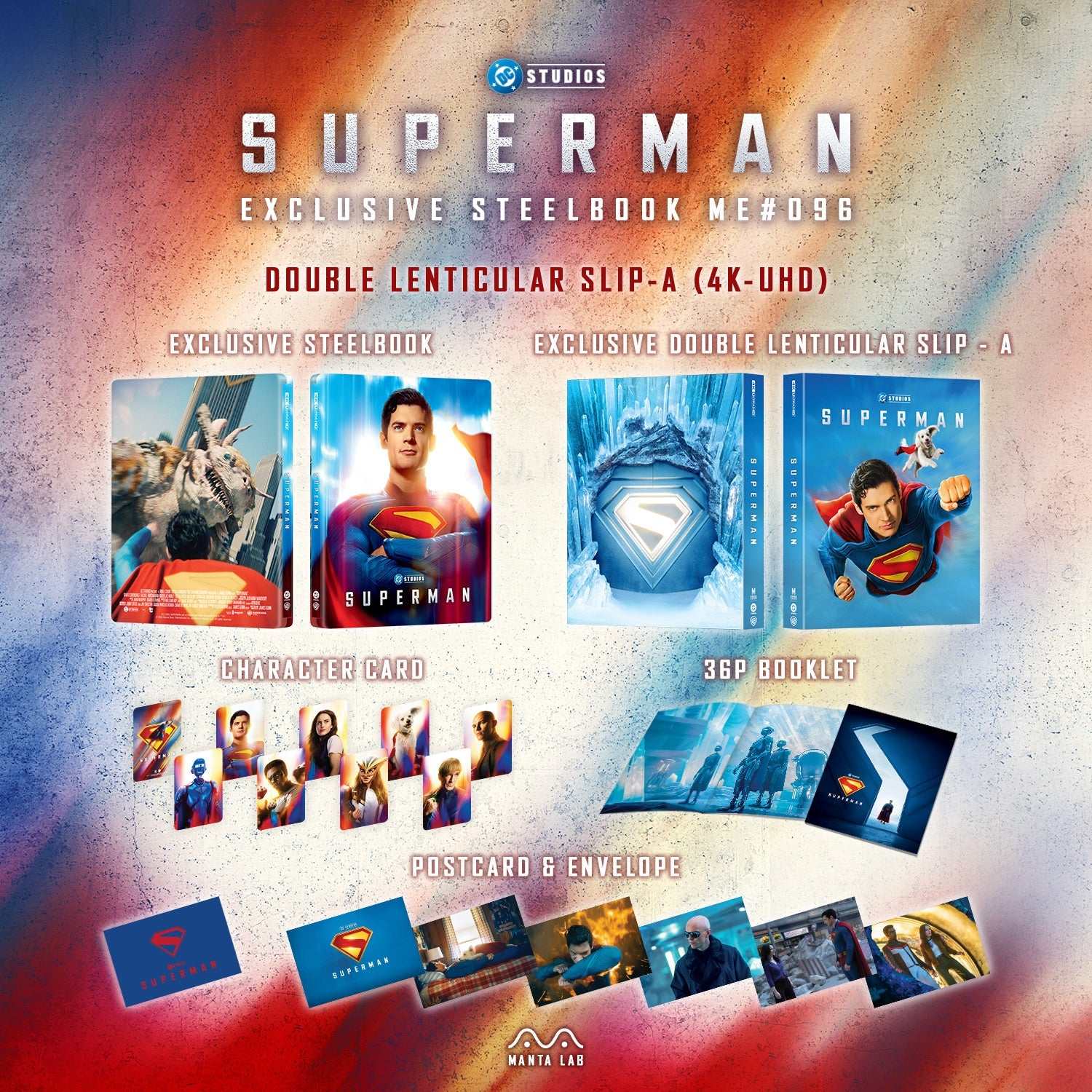 Superman (2025) [DOUBLE LENTICULAR - A] Steelbook 4K UHD + Blu-Ray (Manta Lab ME #96) - Image 3