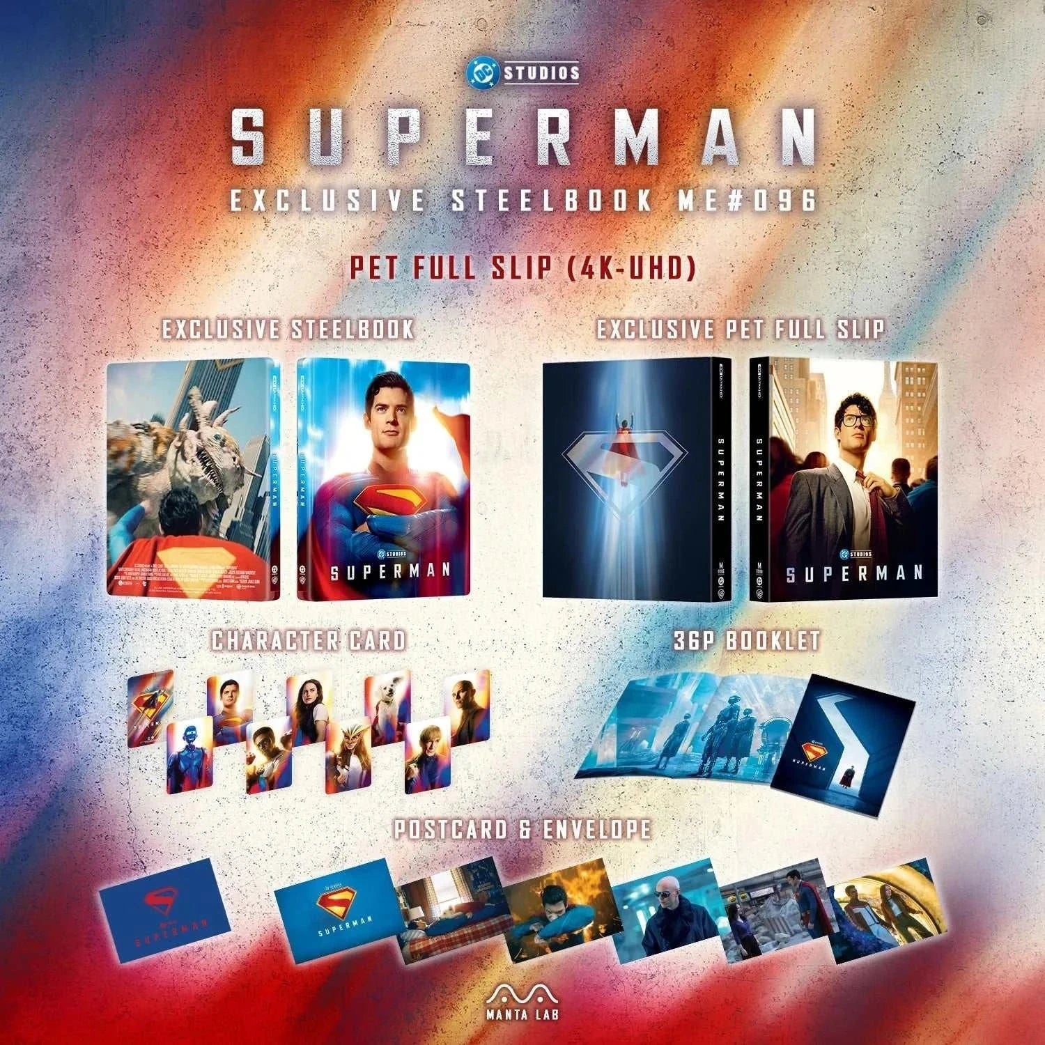Superman (2025) [PET-FULL SLIP] Steelbook 4K UHD + Blu-Ray (Manta Lab ME #96) - Image 6