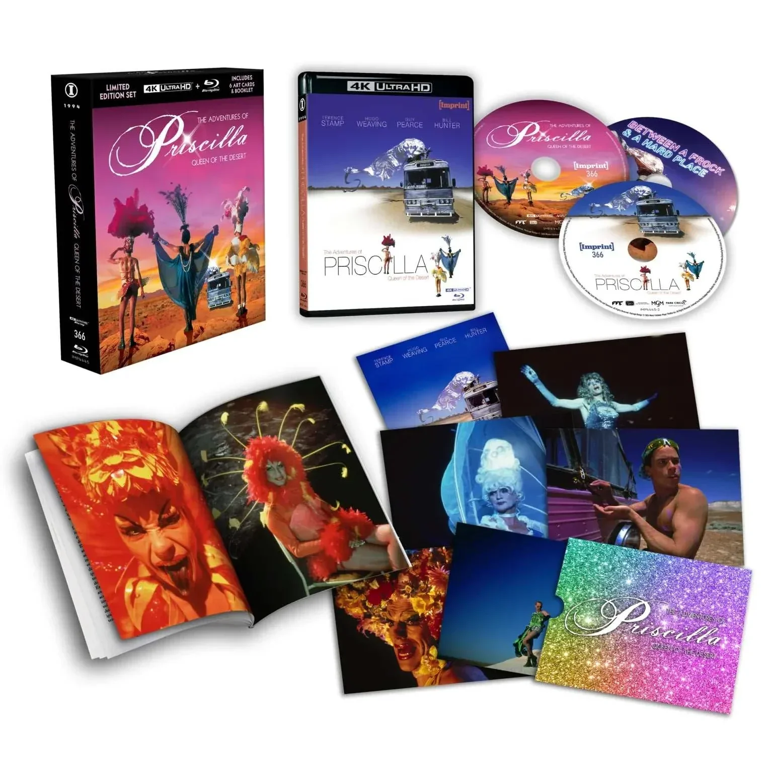 The Adventures of Priscilla, Queen of the Desert (1994) 30th Anniversary Limited Edition 4K UHD + 2-Blu-Ray Exclusive 3D Lenticular Hardbox (Imprint Films) [REGION FREE]