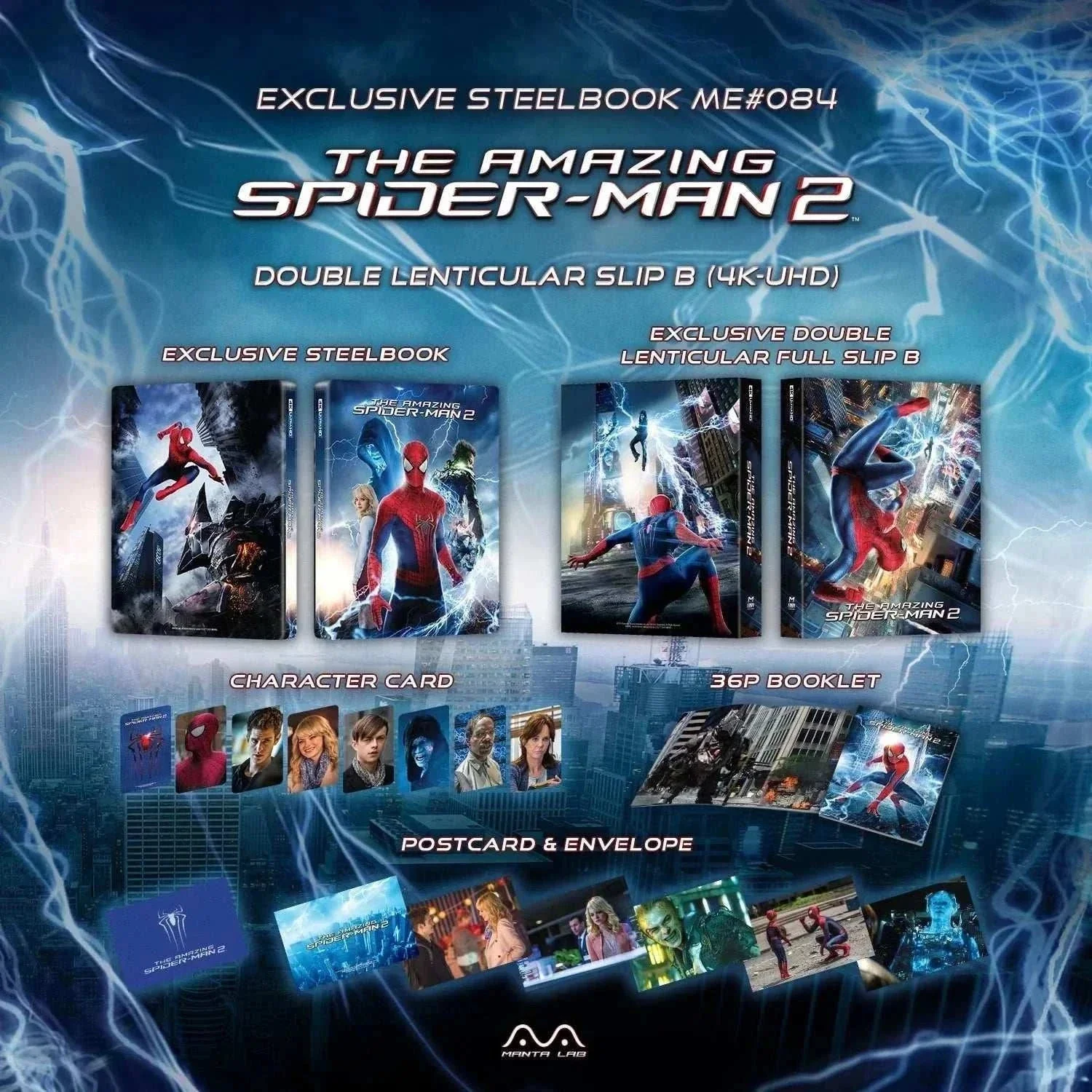 The Amazing Spider-Man 2 Steelbook 4K UHD + Blu-Ray - One Click (Manta Lab ME #84) - Image 12