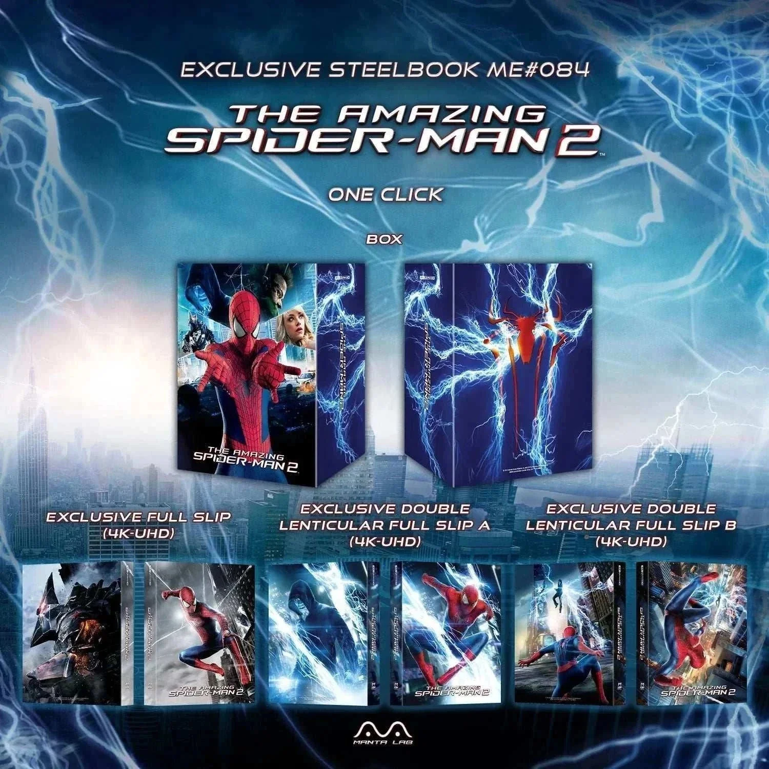The Amazing Spider-Man 2 Steelbook 4K UHD + Blu-Ray - One Click (Manta Lab ME #84) - Image 3